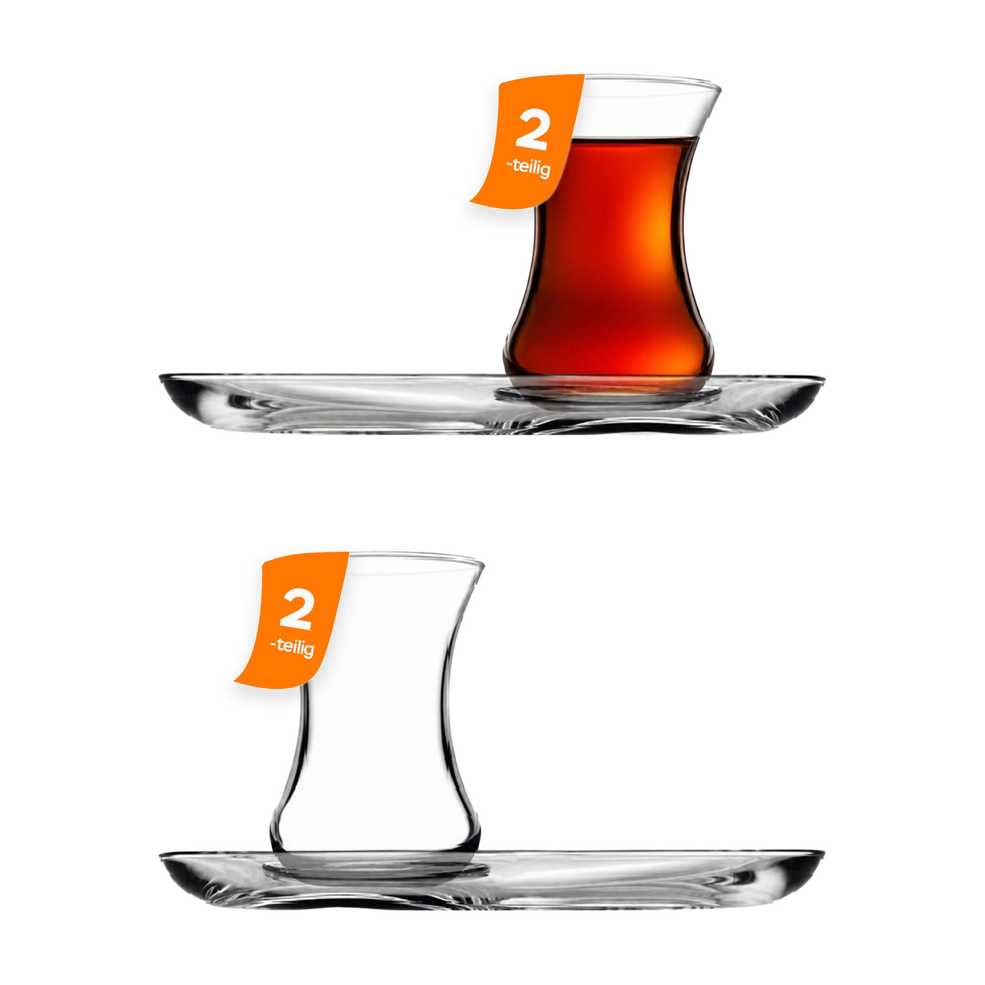 Pasabahce Gläser-Set Incebelli Teegläser-Set, 4-tlg., Glas, Dünnwandiges, elegantes Glas