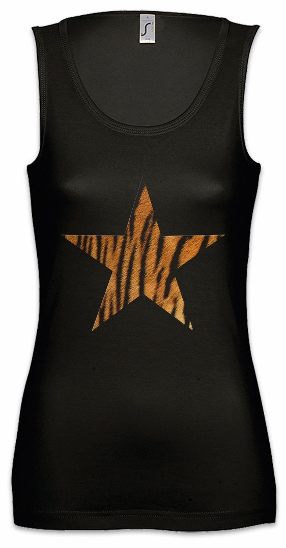 Urban Backwoods Tanktop Rockabella Star IV Ärmelloses Damen T-Shirt Tattoo Nautical Rockabilly Leopard Stern Oldschool Fifties