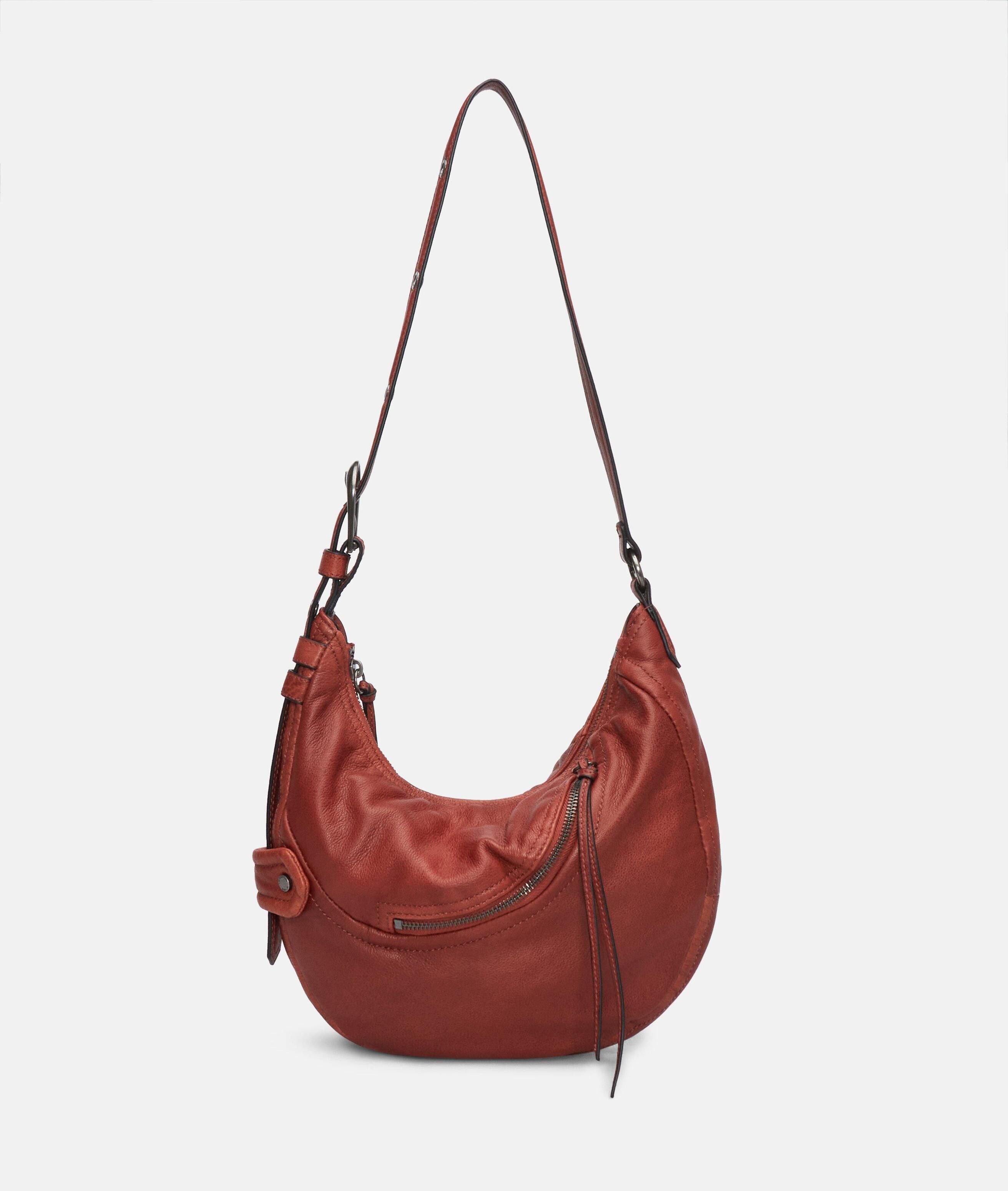 Liebeskind Berlin Schultertasche Luna II Hobo S, Handliche Tasche aus weichem Yakleder