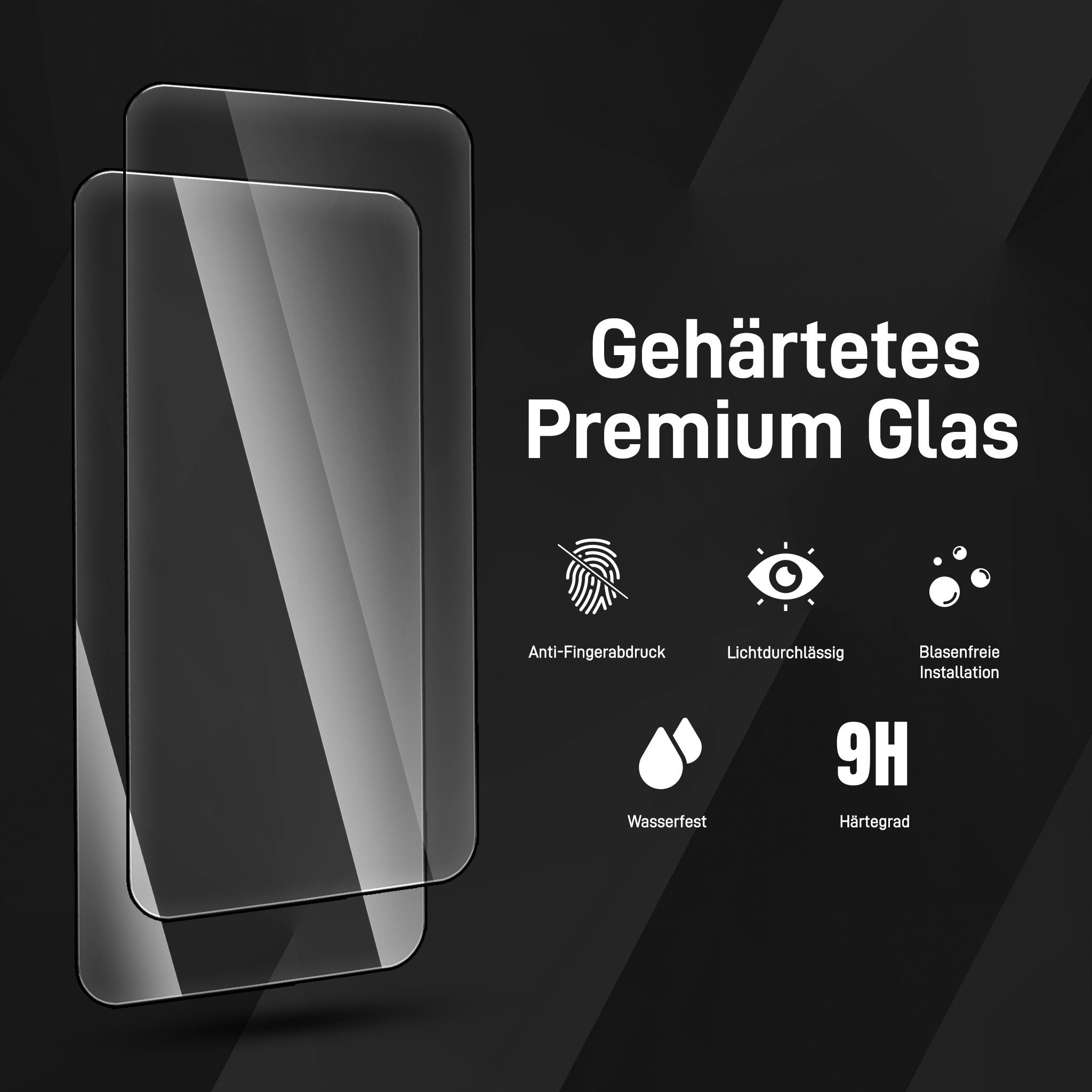 Tec-Expert Displayschutzglas 2X 9H Displayglas für Xiaomi Redmi Note 14 5G für Xiaomi Redmi Note 14 5G, Displayschutzfolie, 2 Stück, Displayschutz, Schutzglas, Bildschirmschutz, kratz- & stoßfest