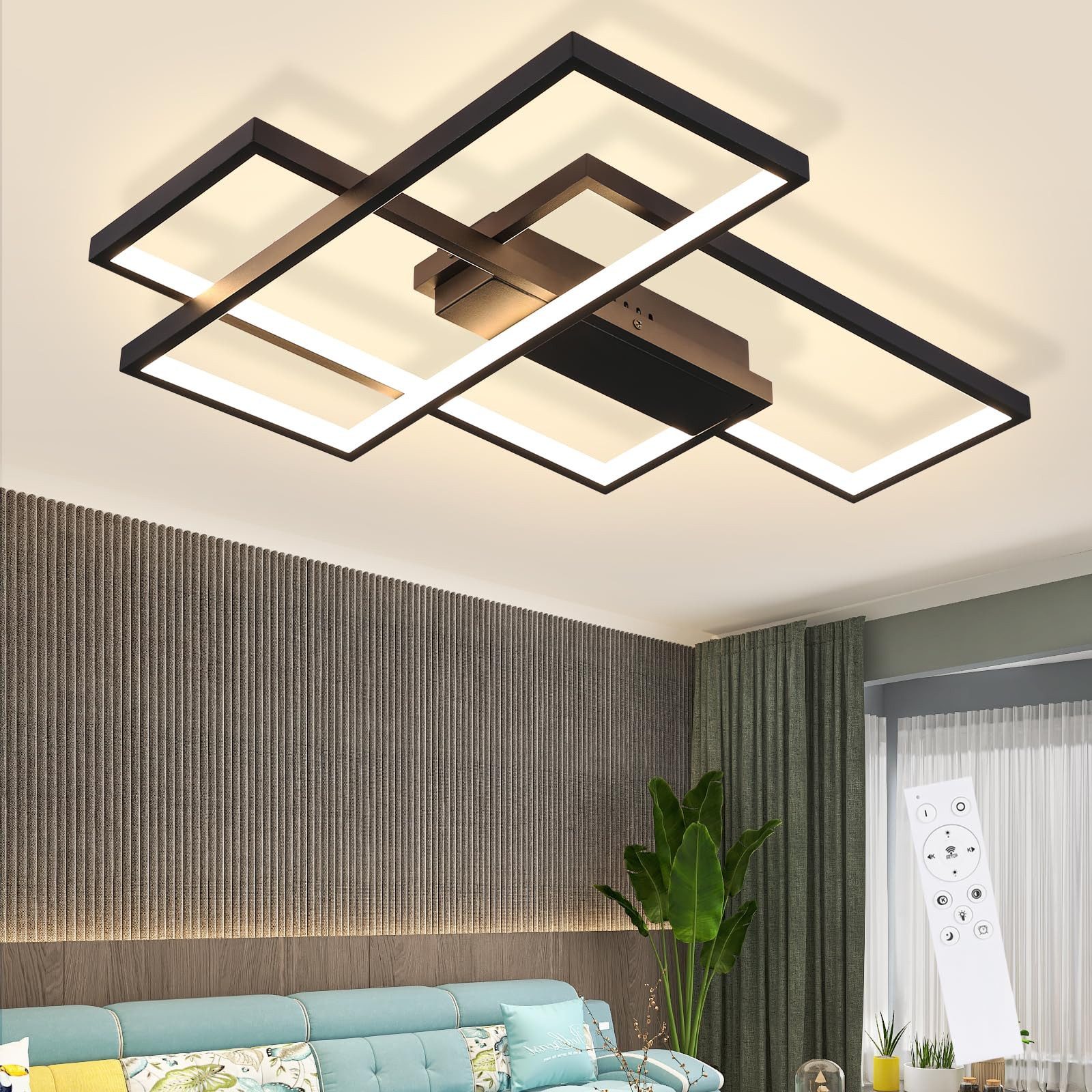 Nettlife LED Deckenleuchte Wohnzimmer Dimmbar Weiß günstig online kaufen