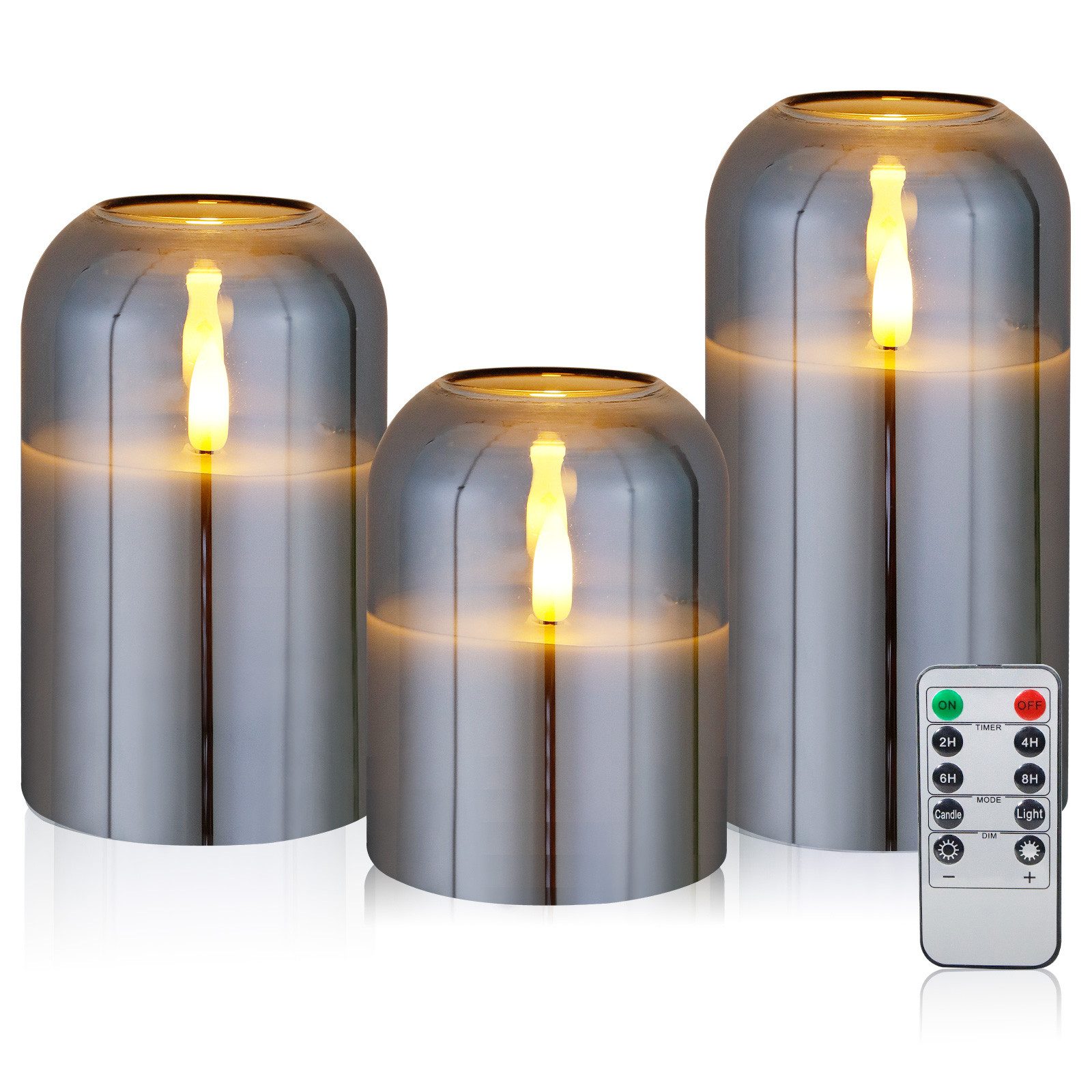 CCLIFE LED-Kerze LED Kerzen 3er Set mit Fernbedienung Timer Funktion 300 St günstig online kaufen