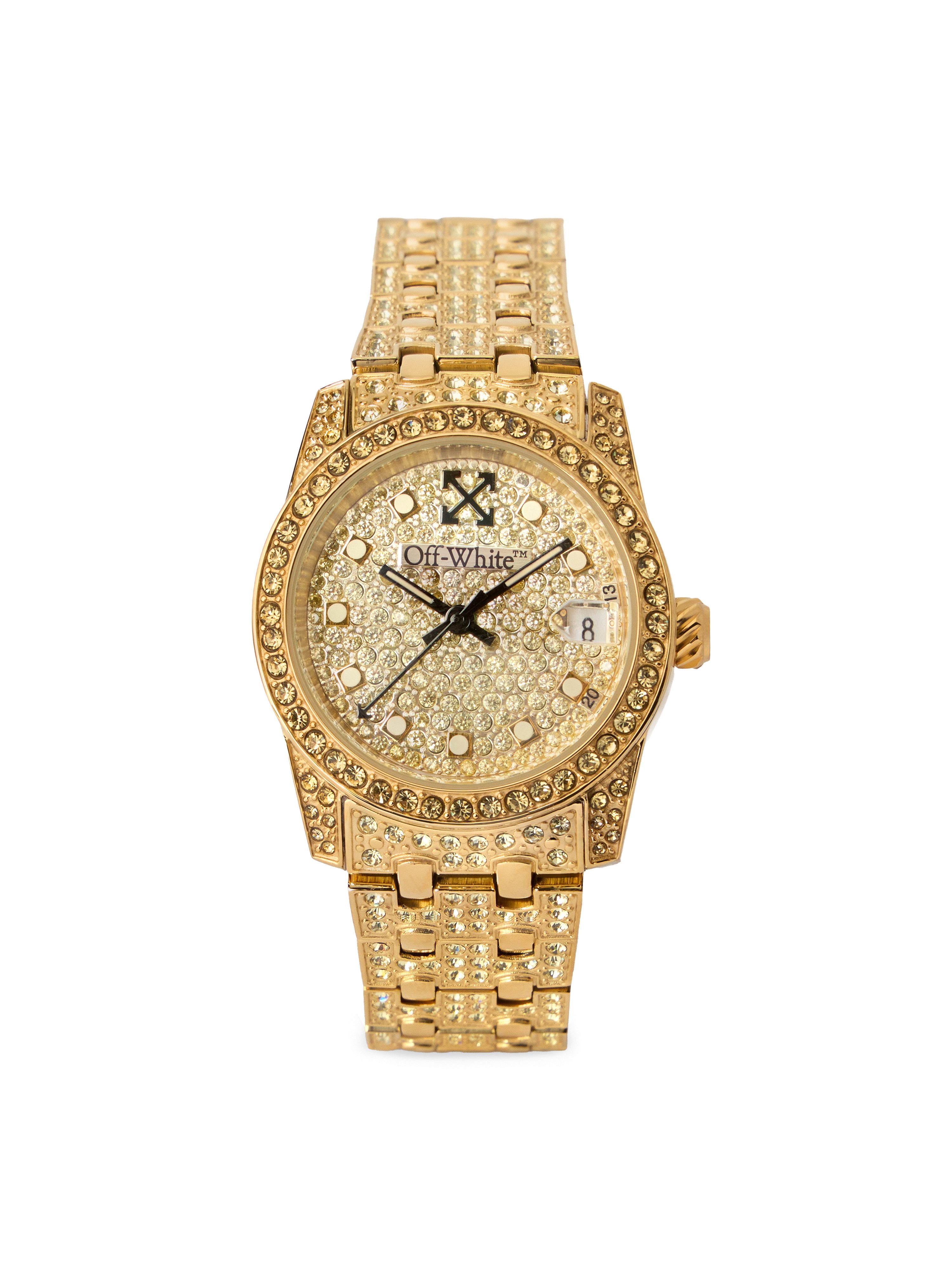 OFF-WHITE Quarzuhr DISCREET OW1L037M0025, Armbanduhr, Damenuhr, Edelstahlarmband, analog, Tag