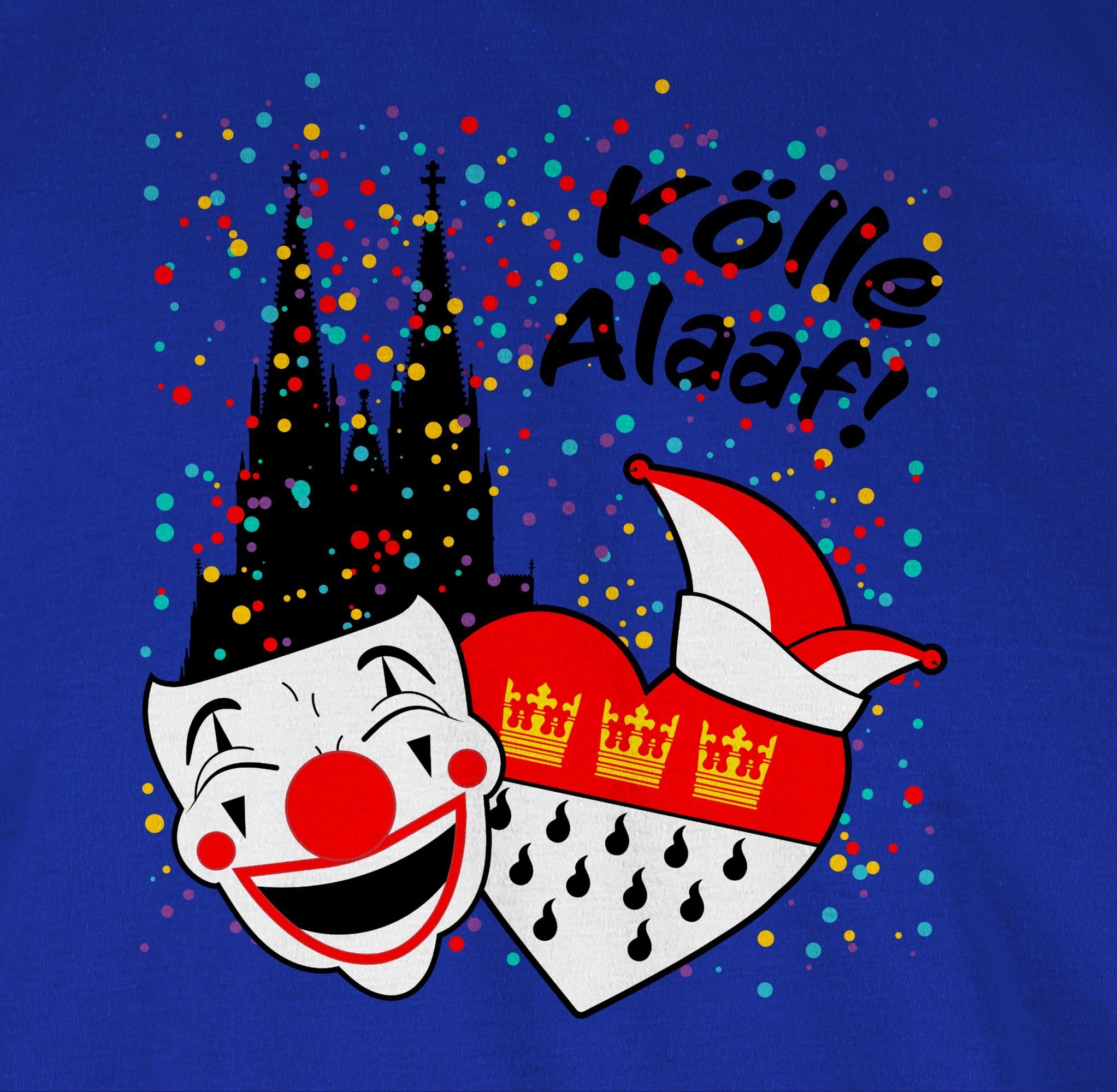 Shirtracer Rundhalsshirt Kölle Alaaf Kostüm Köln Karneval Wappen I Jeck Rut günstig online kaufen