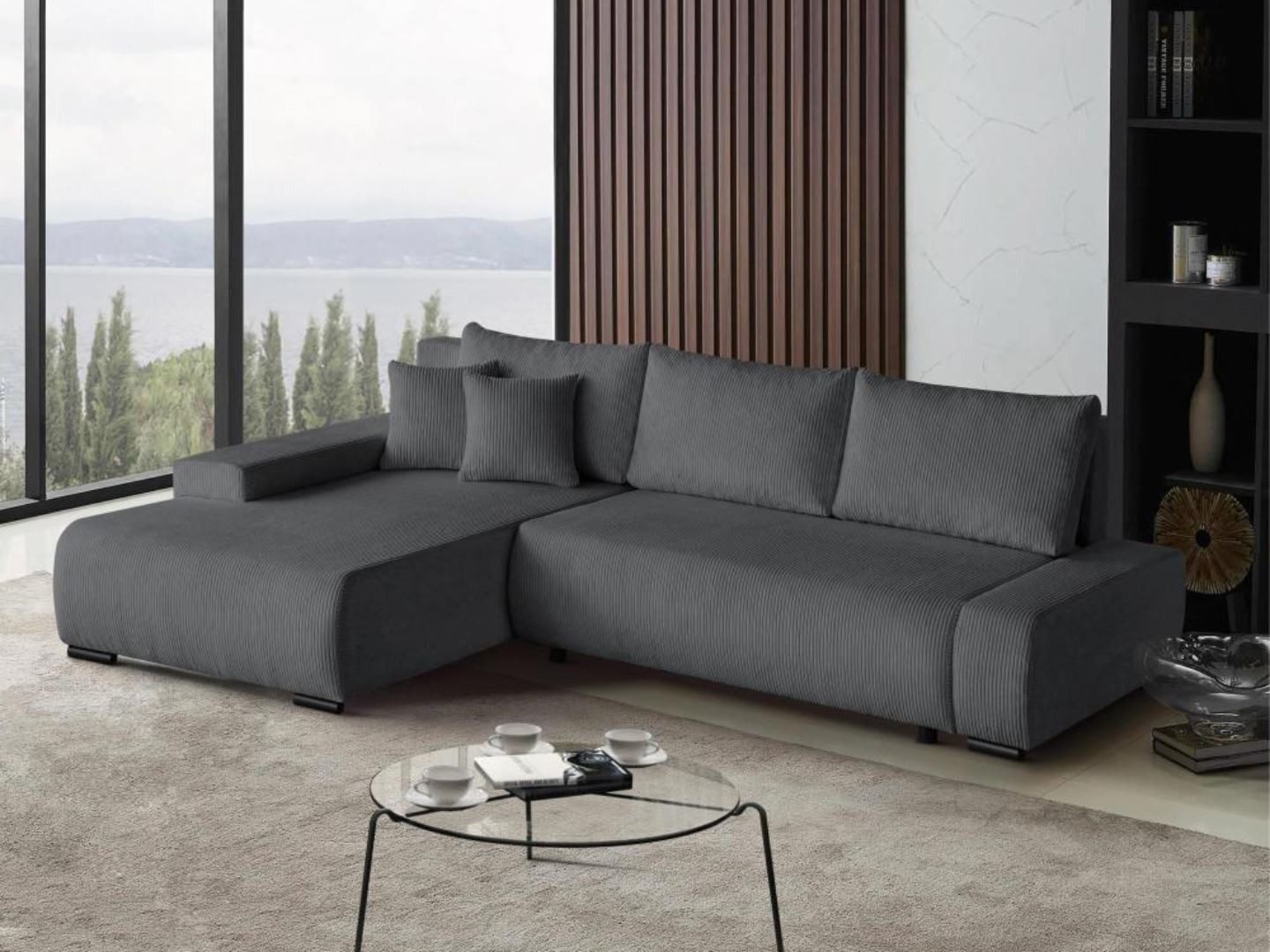 Beautysofa Ecksofa DRACO POSO L, mit günstig online kaufen
