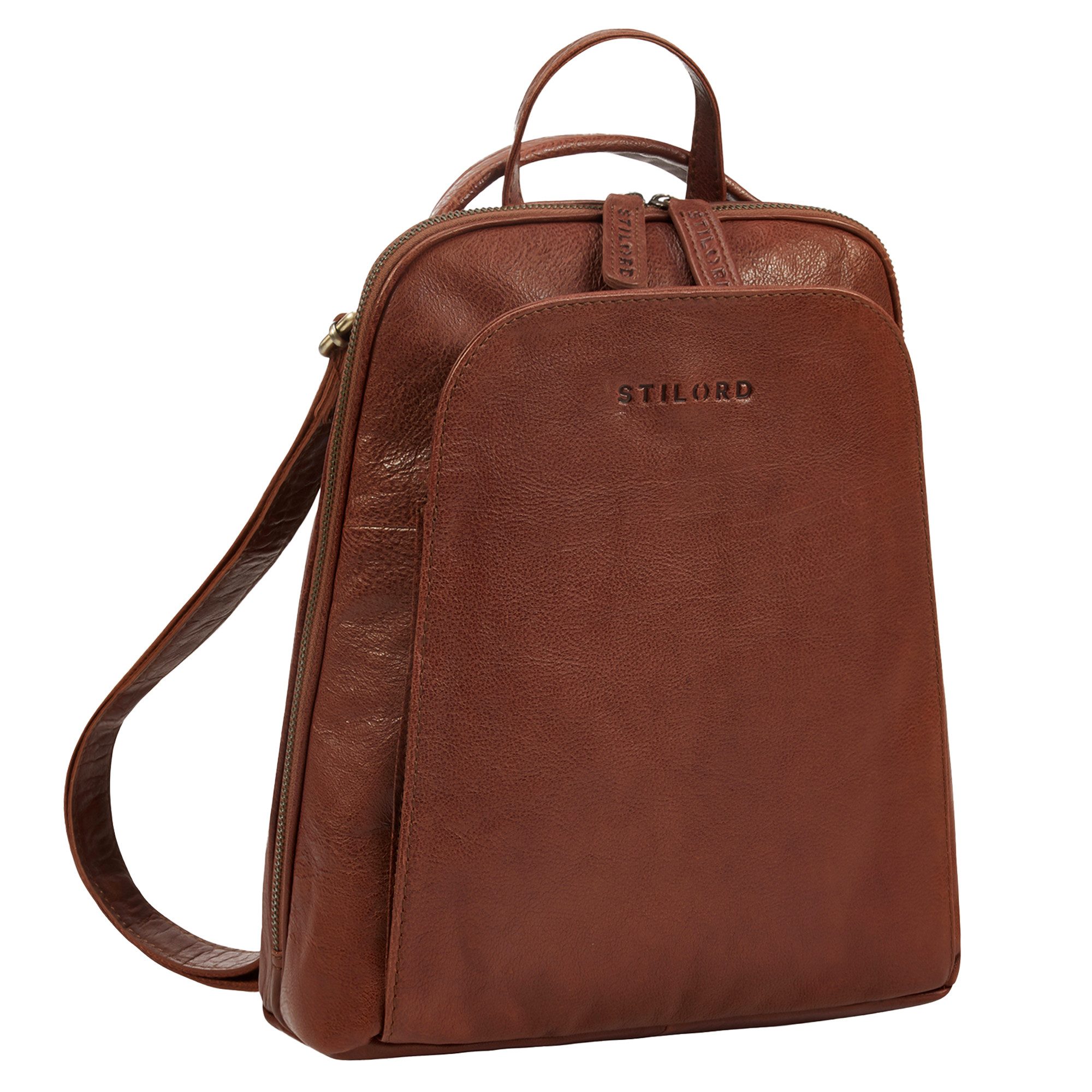 STILORD Cityrucksack "Ophelia" 2-in-1 Rucksack-Tasche Echt Leder Damen 10,9 Zoll