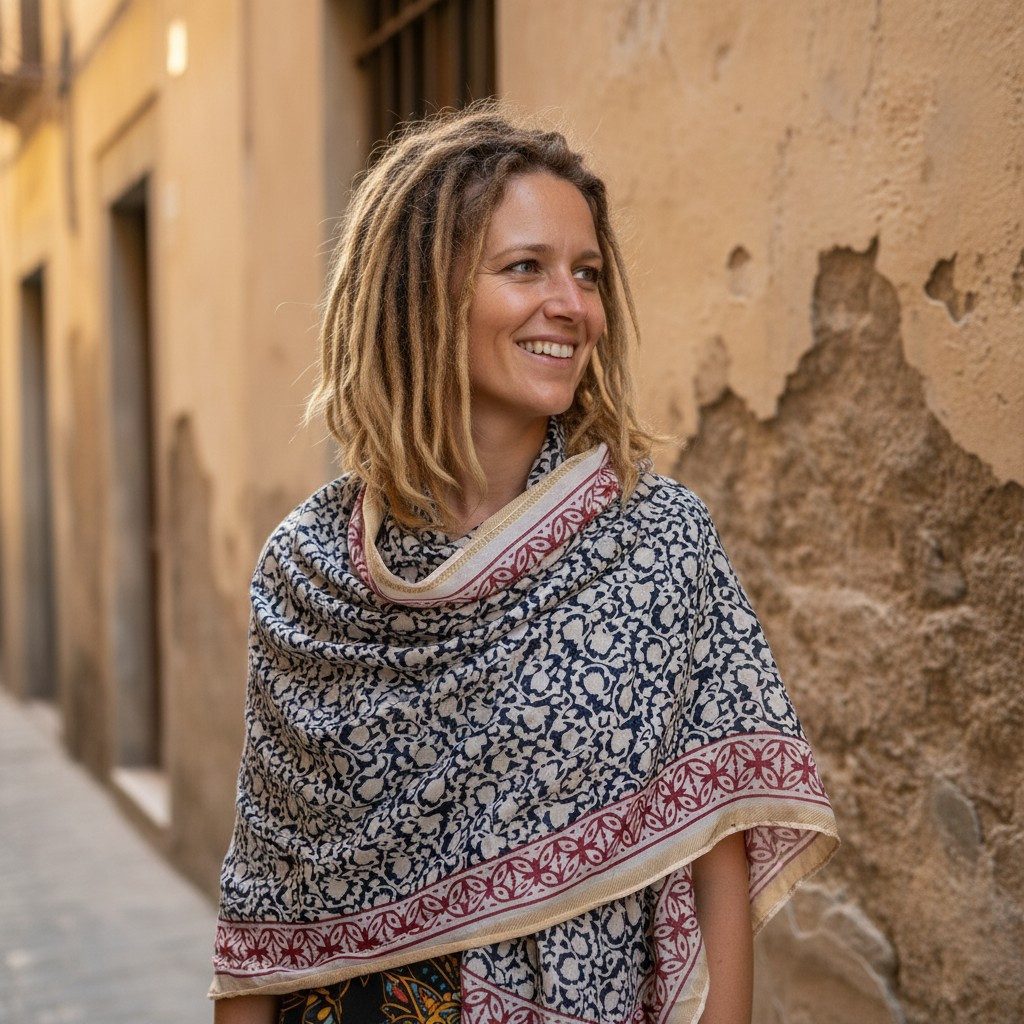 Guru-Shop Sarong Leichter Pareo Schal, Sarong, handbedrucktes.. – Bild 2 von 4