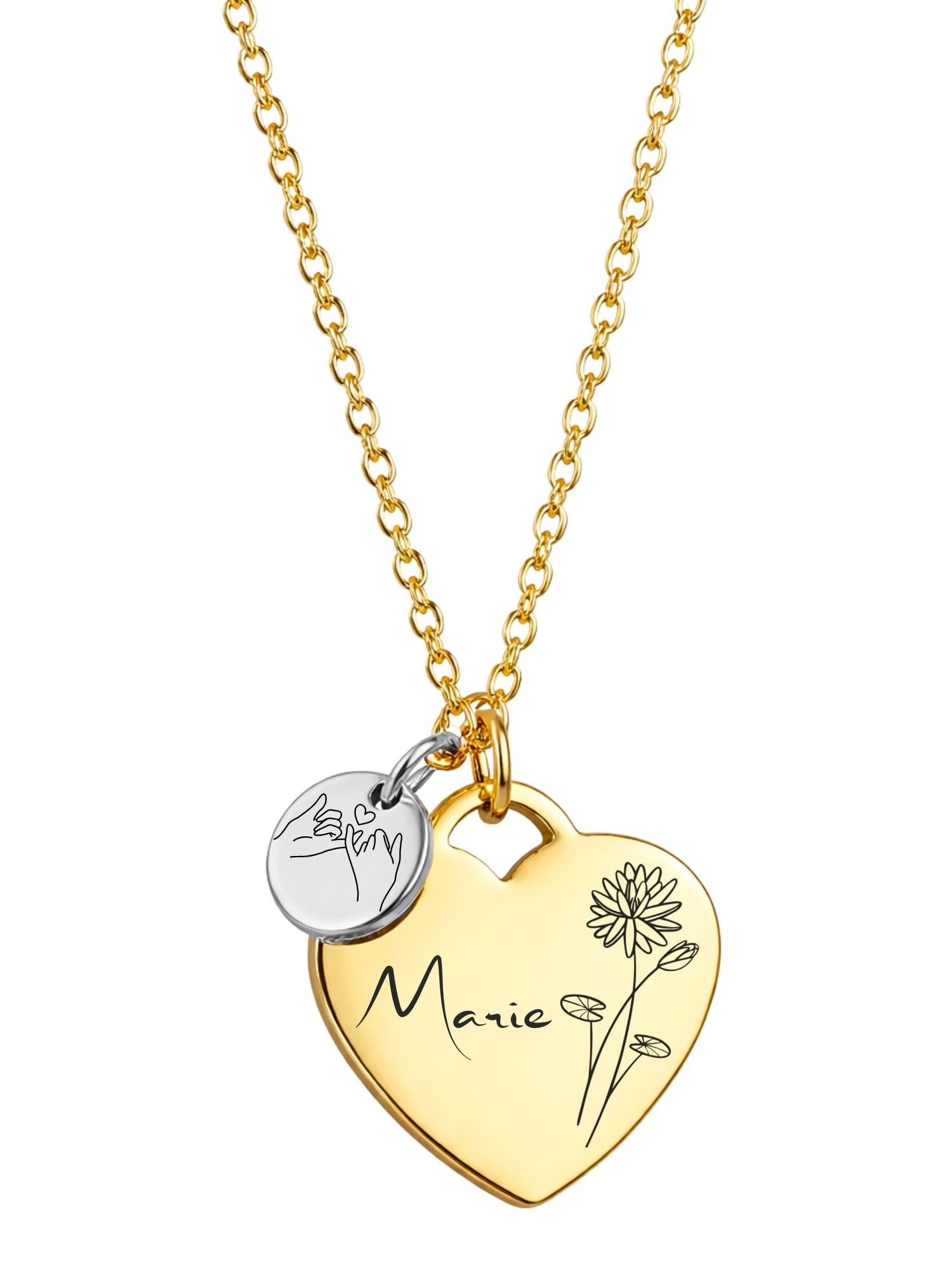 BS Schmuckdesign Kette mit Anhänger mit Gravur Damen Halskette personalisie günstig online kaufen