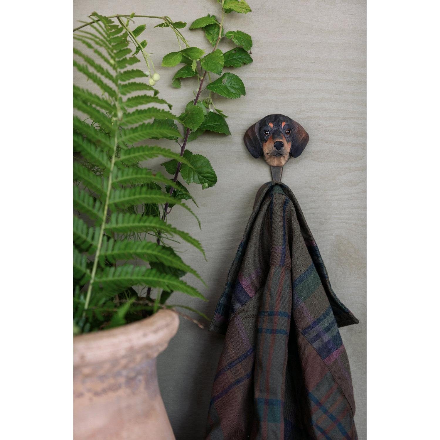 Wildlife Garden Garderobenhaken Kleiderhaken DecoHook Dachshund Braun günstig online kaufen