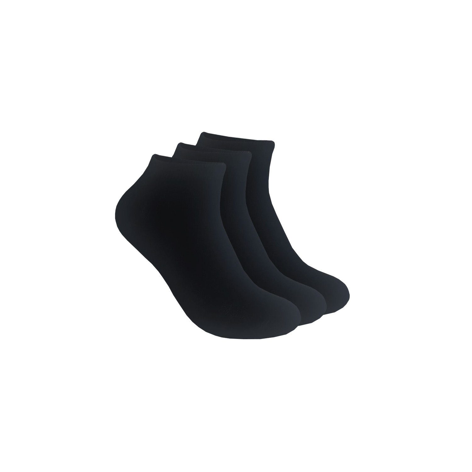 Max Lindner Sneakersocken Bambus Sneakersocken schwarz – 3 Paar, Größen 36–50 (3-Paar) atmungsaktiv und hautfreundlich