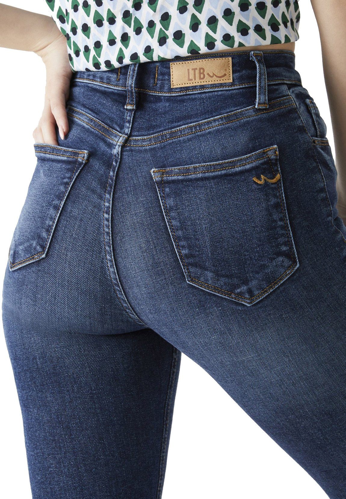 Kalina Skinny-fit-Jeans Dunkelblau X Damen LTB Safe Wash Jeans AMY Undamaged LTB