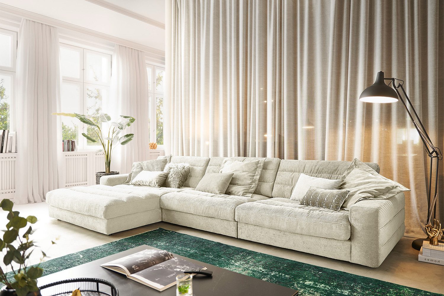 KAWOLA Ecksofa LANA, Couch L-Form rechts oder links versch. Größen und verschiedene Farben