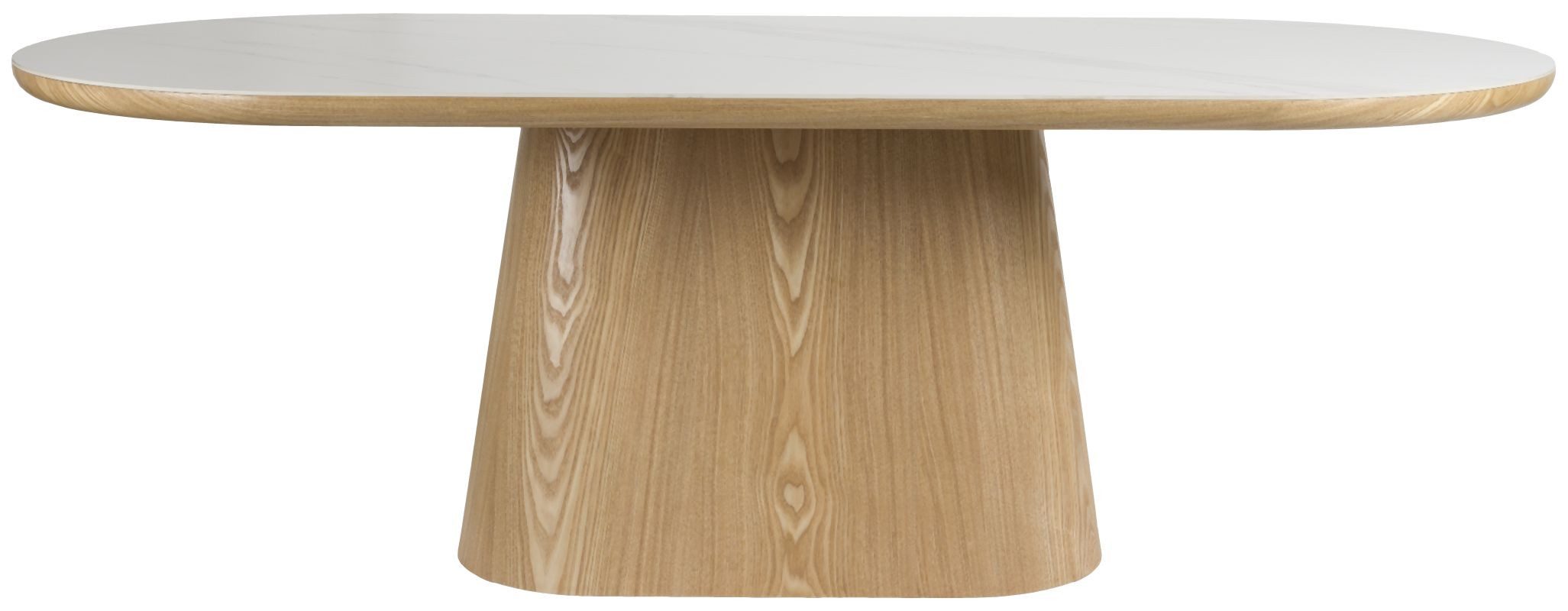 Trendmöbel24 Esstisch Esstisch ALMIRA Oval 200 x 90 Eiche Furnier Platte in günstig online kaufen