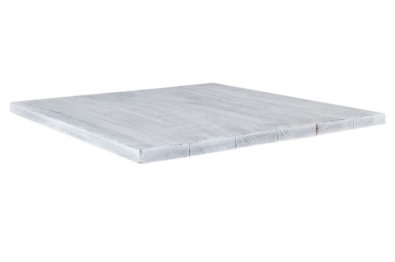 Allzweckkiste Tischplatte Shabby weiss 85x85cm (Spar-Set)