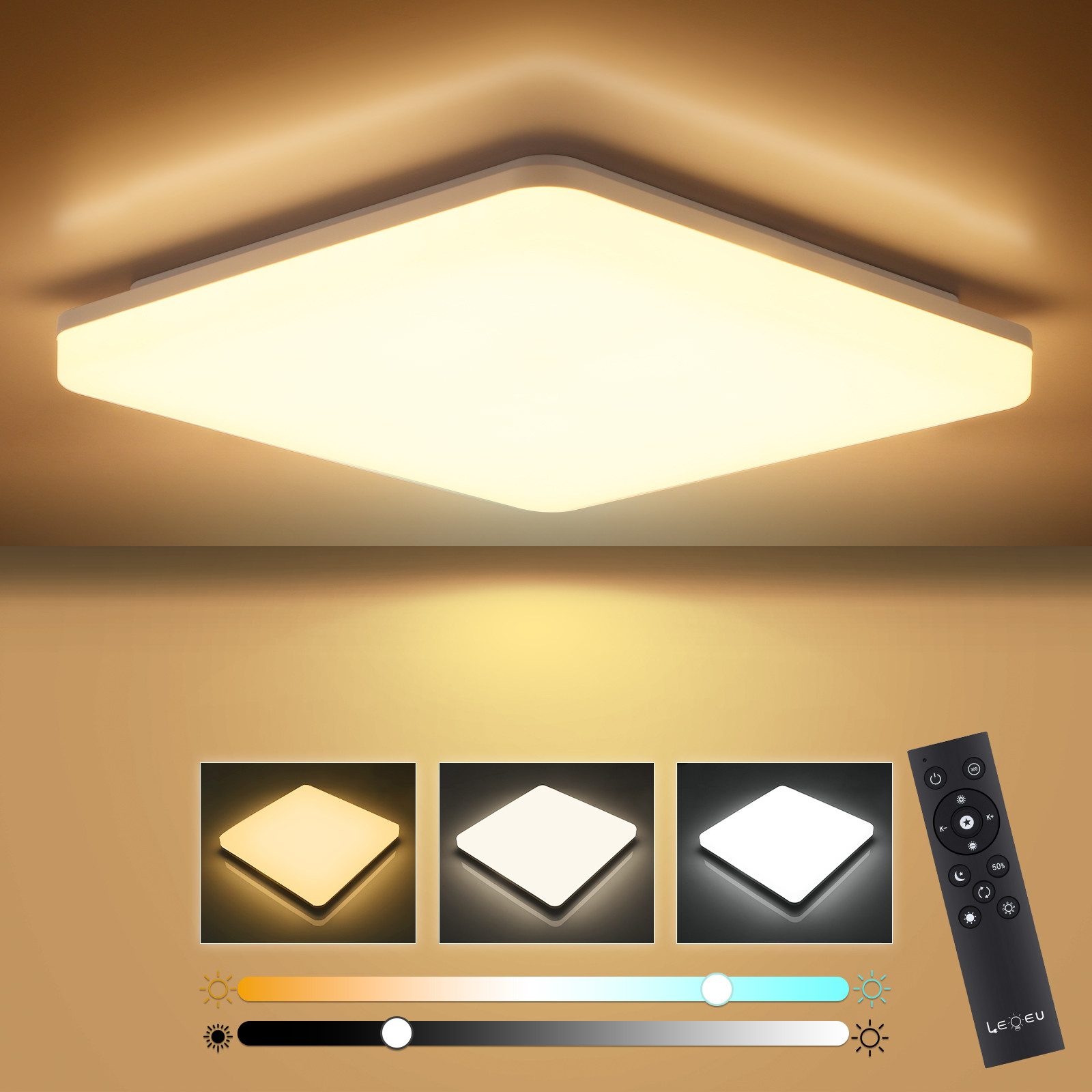 Oraymin Deckenleuchte LED Deckenleuchte mit Fernbedienung günstig online kaufen