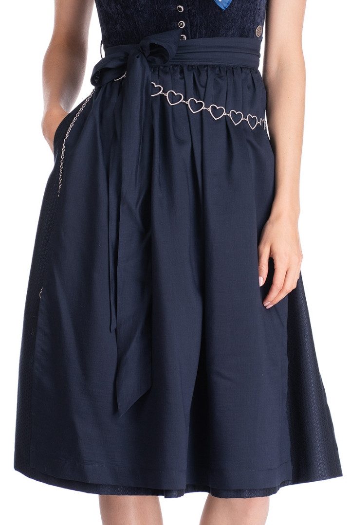 MarJo Dirndl Samt Dirndl 2tlg. - HOCHWINKEL - midnight