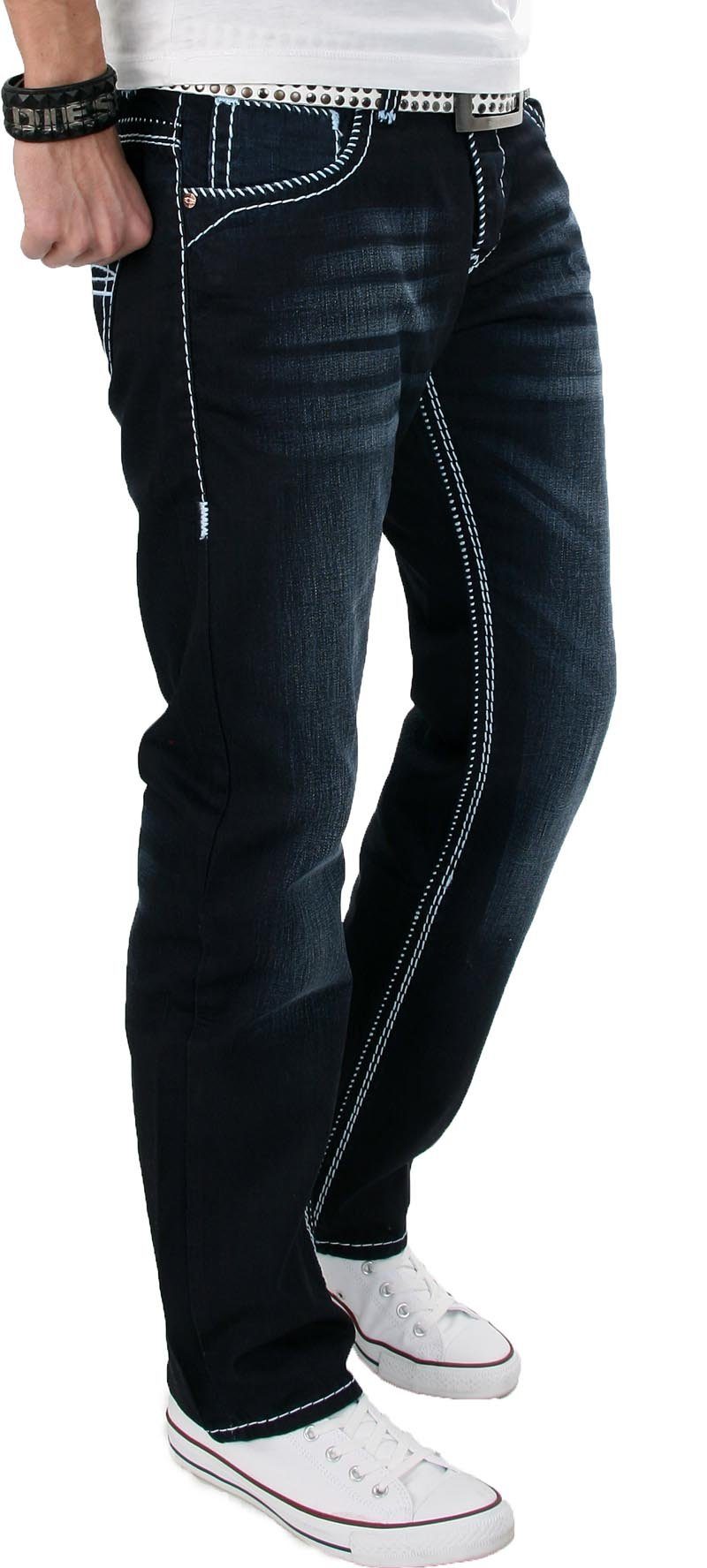 Alessandro Salvarini Straight-Jeans A. Salvarini Herren Designer Jeans Hose günstig online kaufen