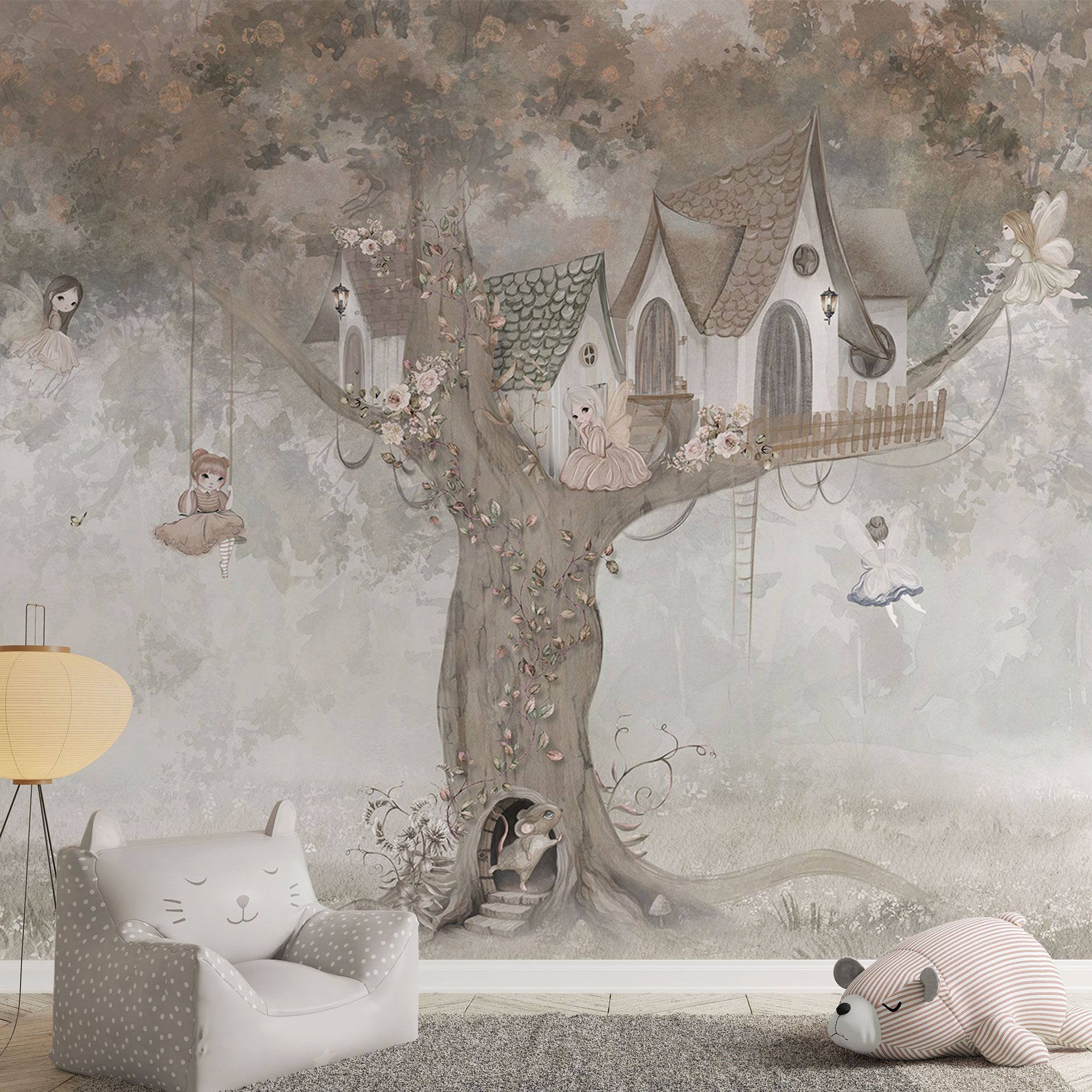 K&L Wall Art Fototapete Kinderzimmer Vliestapete große Fototapete aus Vlies, bedruckt, matt, Kindertapete mit Einhorn, Universum, Feen oder Waldtiere
