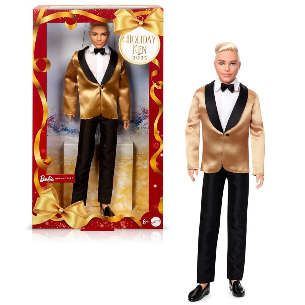 Barbie Anziehpuppe Holiday Ken 2025 JGK55 Barbie Mattel Signature Puppe Sammelpuppe
