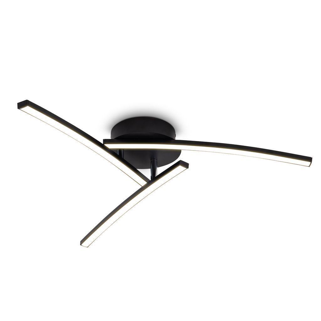 B.K.Licht Deckenleuchte LED Deckenlampe 15W Schwarz günstig online kaufen