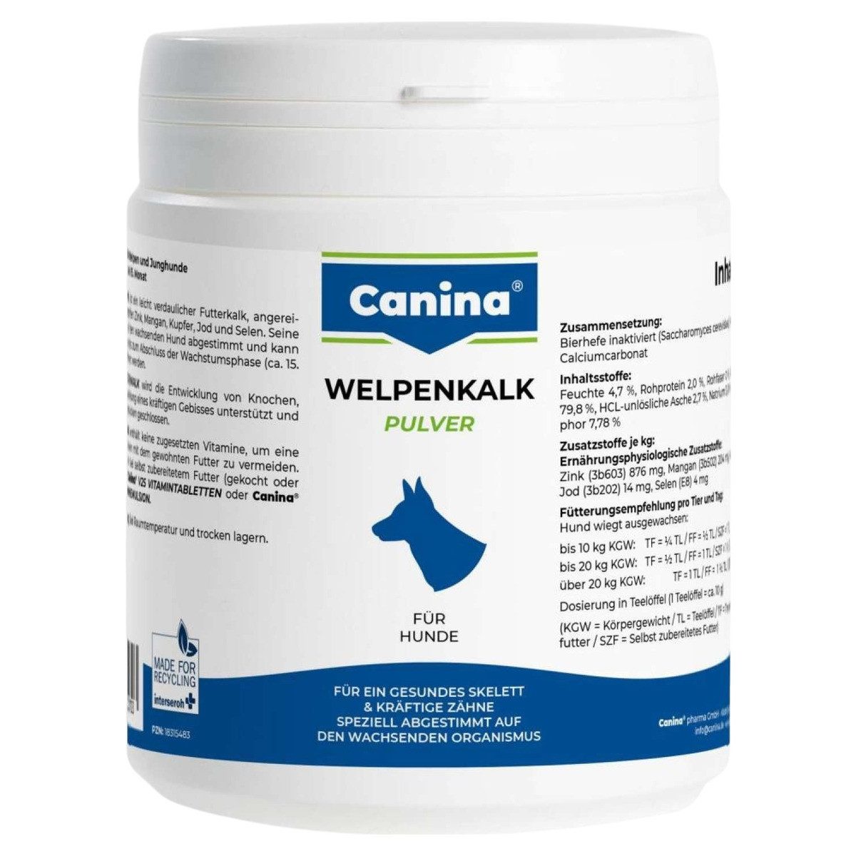 Canina Welpenkalk Pulver 300 g, für: Hund
