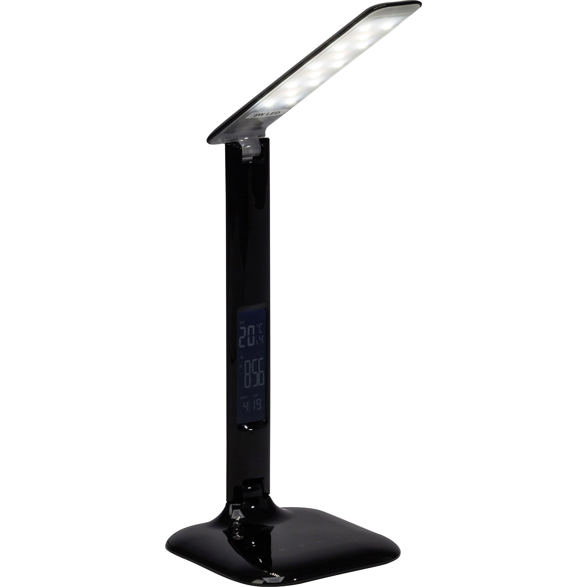 Brilliant LED Schreibtischlampe Glenn, LED fest integriert, Farbwechsler, 55 cm Höhe, Touchdimmer, USB-Anschluss, Kunststoff/Metall