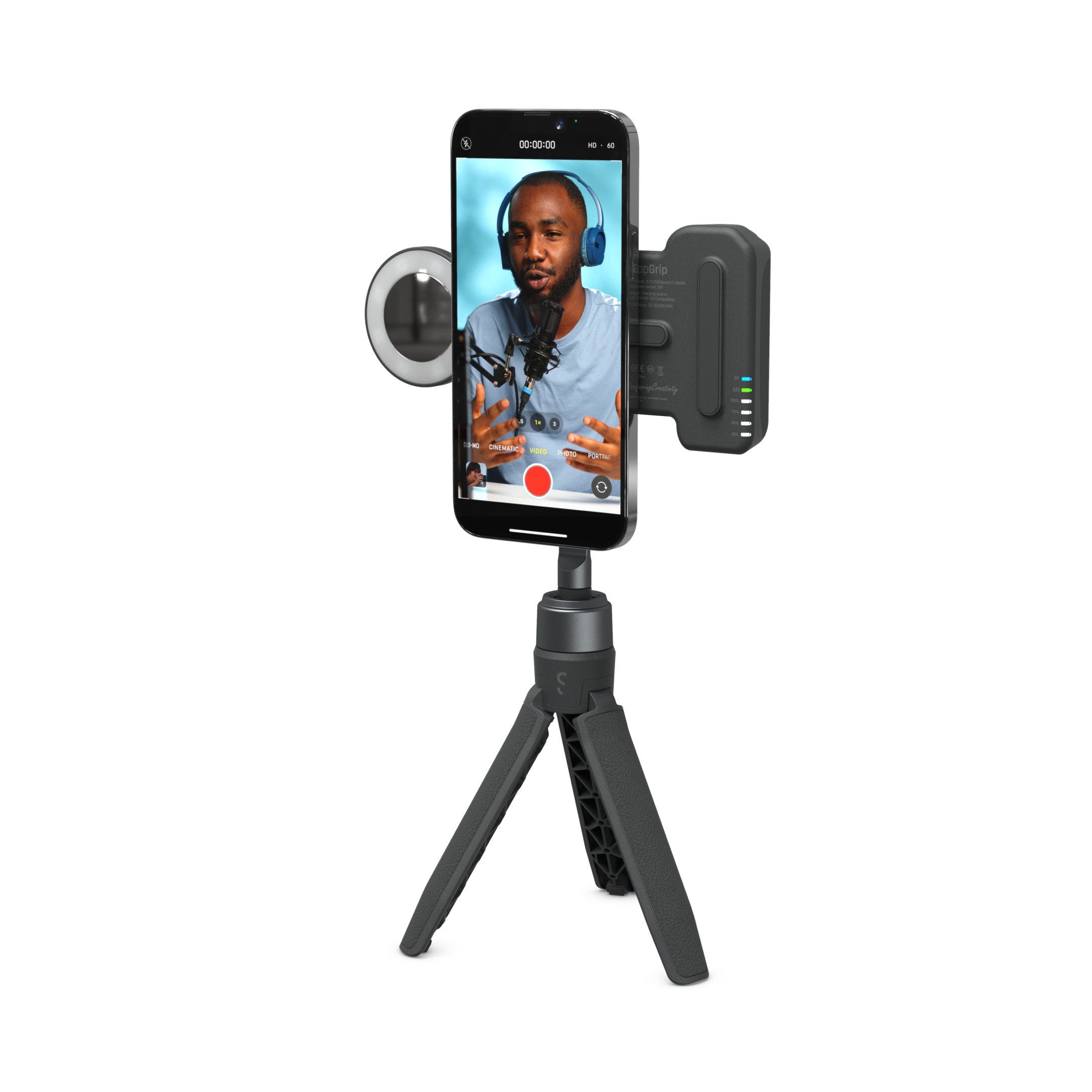 ShiftCam Smartphone-Stabilisator SnapGrip Creator Kit - Magnetisches Content Creation Set
