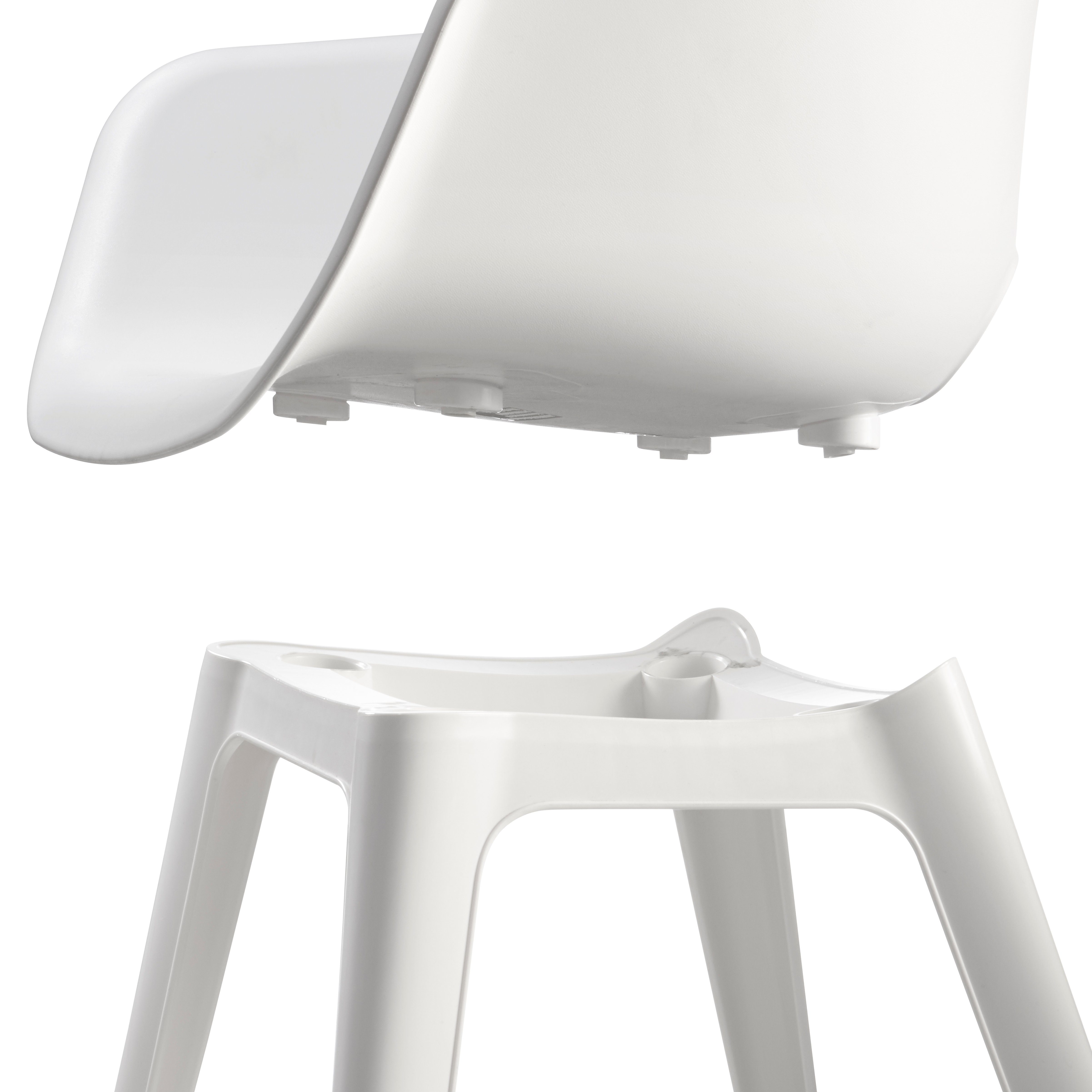St), weiß | Gartenstuhl Stühle | Akola Allibert 2er 2er weiß Pack, (2 Outdoor Set Stühle, weiß Allibert Dining Gartenstühle,