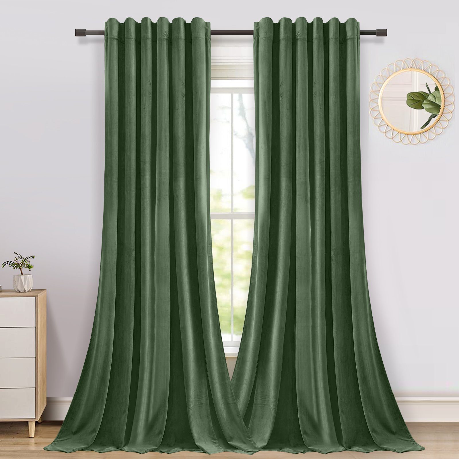 Jibenhome Gardine Verdunklungsgardine,Vorhang blickdicht, (2 St), günstig online kaufen