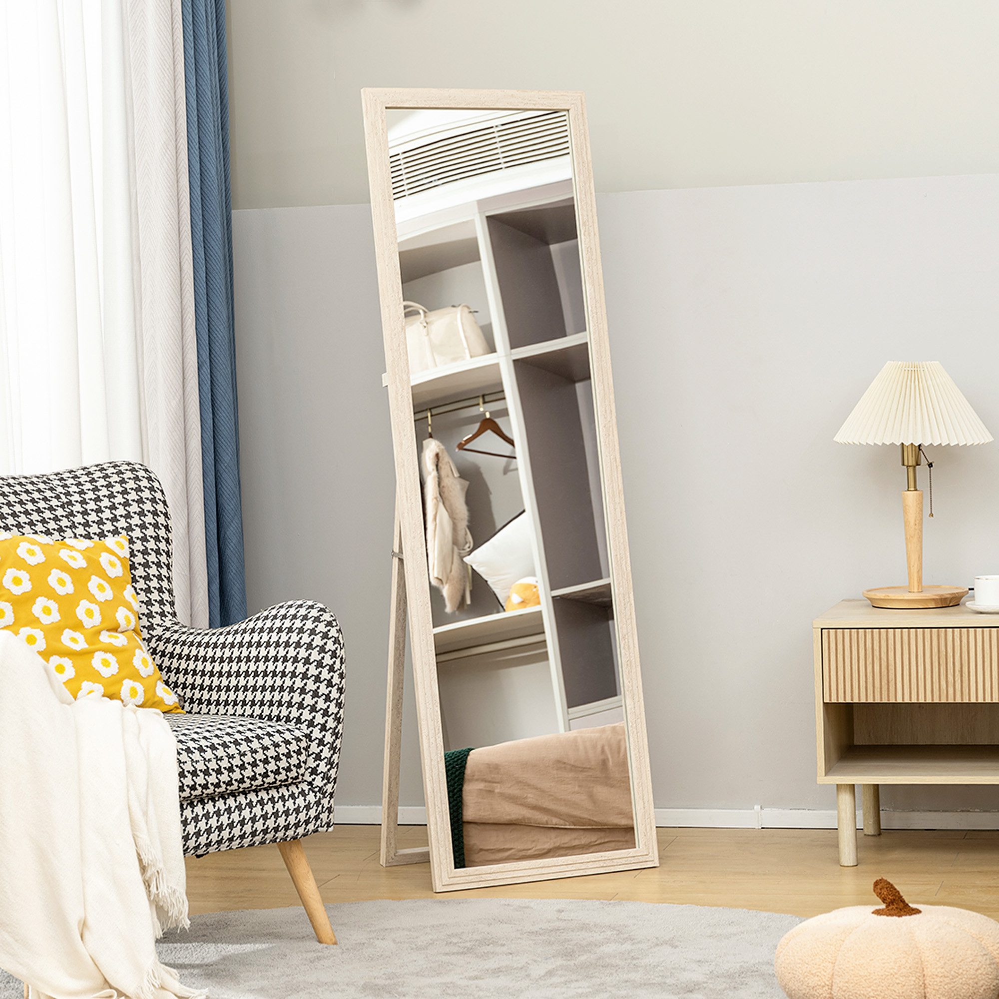 HOMCOM Standspiegel Splitterfest (Stehspiegel, 1-St., Flurspiegel), rechtec günstig online kaufen