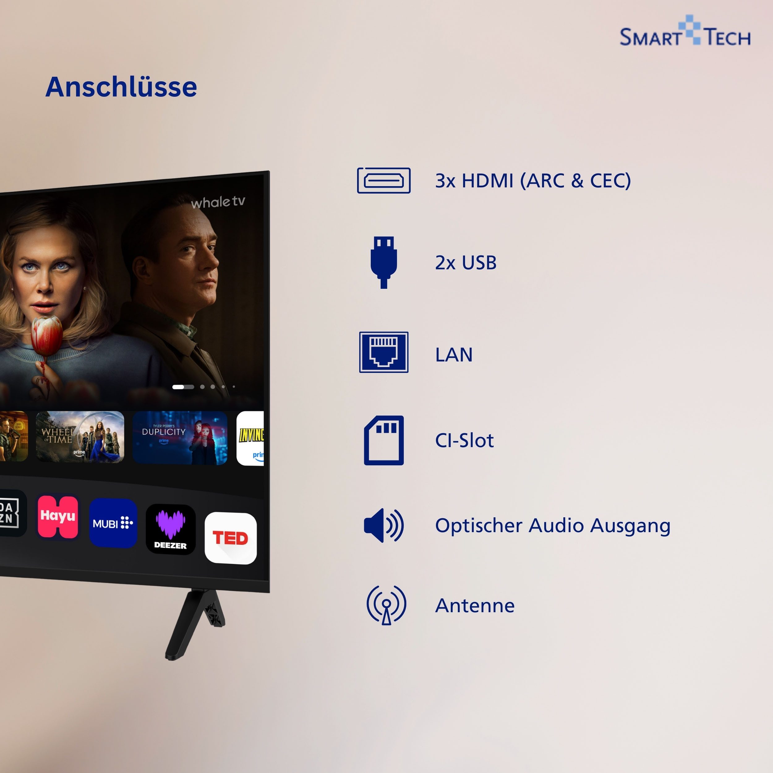 Smart Tech 40FH01K LED-Fernseher (101 cm...
