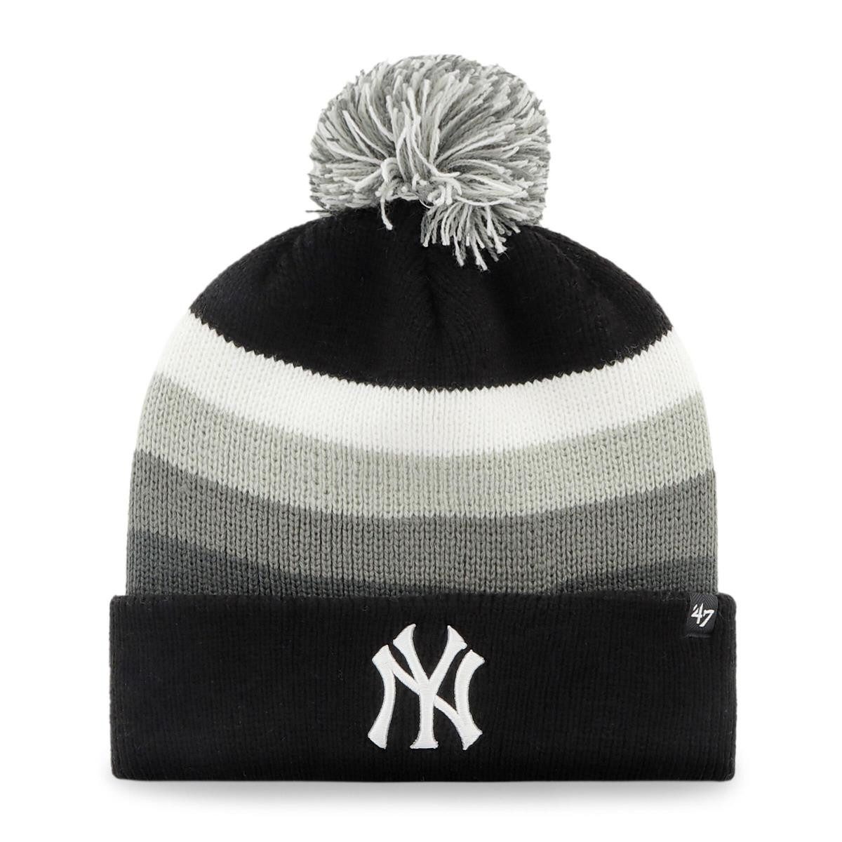 Beanie '47 Brand MLB Multi Colour Stripe Design & Pom Cuff