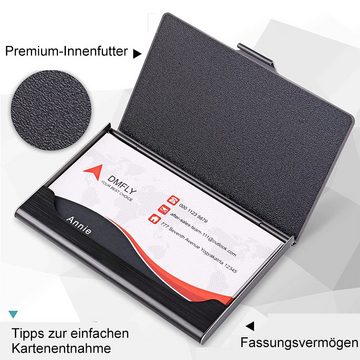 NUODWELL Taschenorganizer Slim Schnallenstil geschlossen Pocket Metall Schwarz Visitenkartenetui