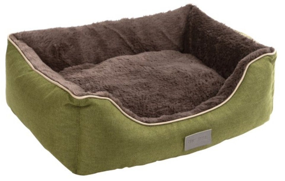 Kerbl Tierbett Kuschelbett Samuel 50 cm x 40 cm grün / dunkelgrau 81317