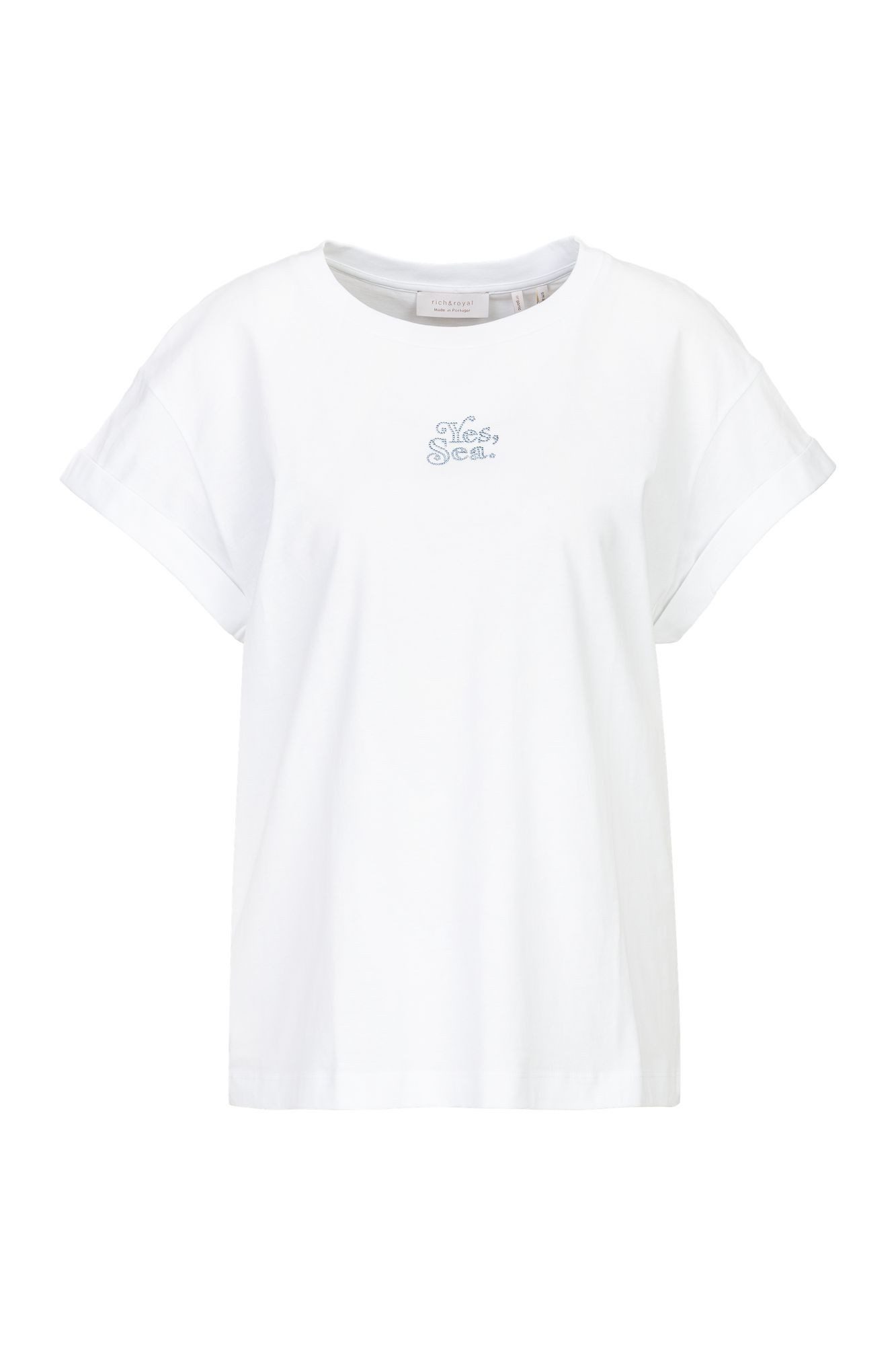 RICHROYAL T-Shirt D-Basic T-Shirt mit dezenter Logostickerei günstig online kaufen