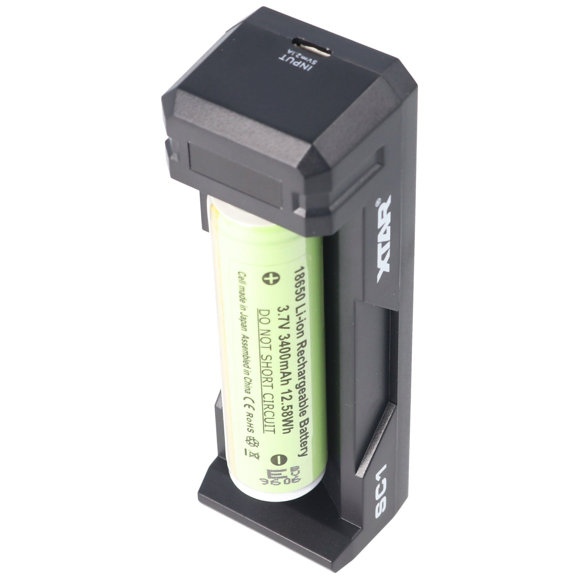 XTAR Schnell-Ladegerät für Li-ion Akku 3,6 - 3,7 Volt, lädt auch geschützt Akku-Ladestation