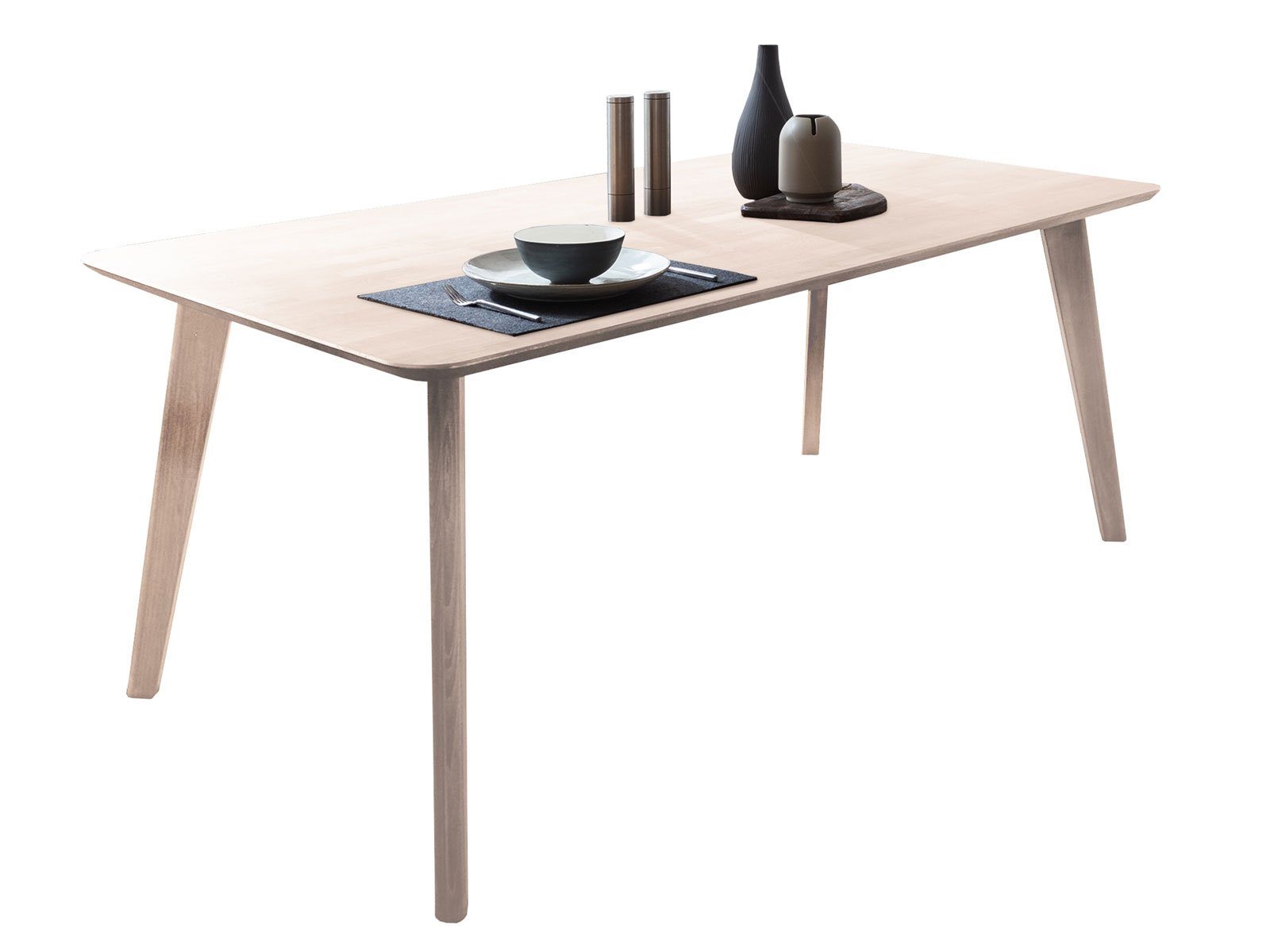 Casamia Varese Massivholz Kernbuche Esstisch massiv Esstisch 180x90cm Küchen-Tisch