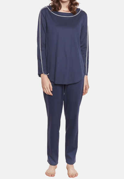 Féraud Pyjama Basic (Set, 2 tlg) Schlafanzug - Baumwolle - Pyjama mit modischer Paspel-Verzierung