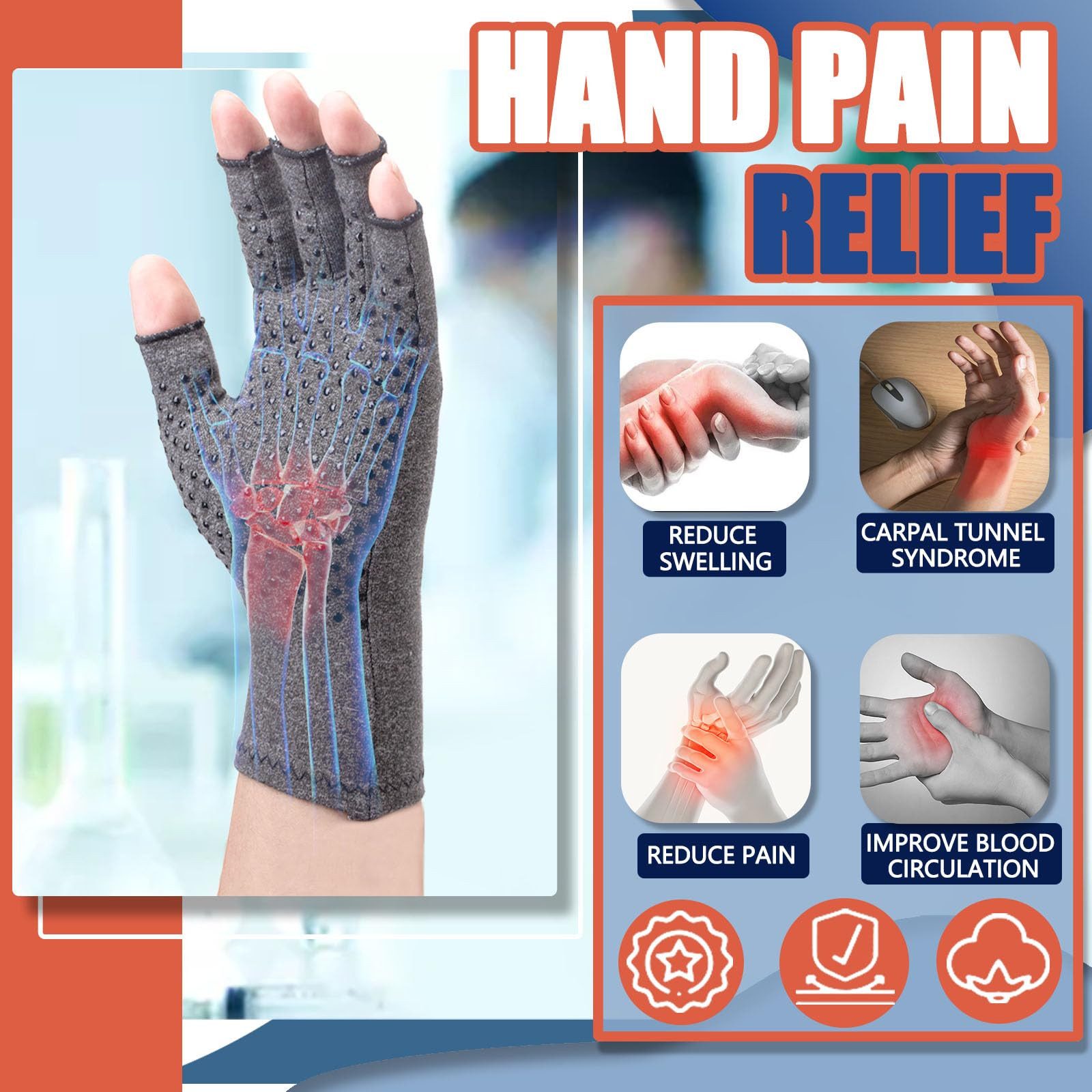 RWEUOQ Trainingshandschuhe Kompressionshandschuhe Arthrose Handschuhe Finge günstig online kaufen