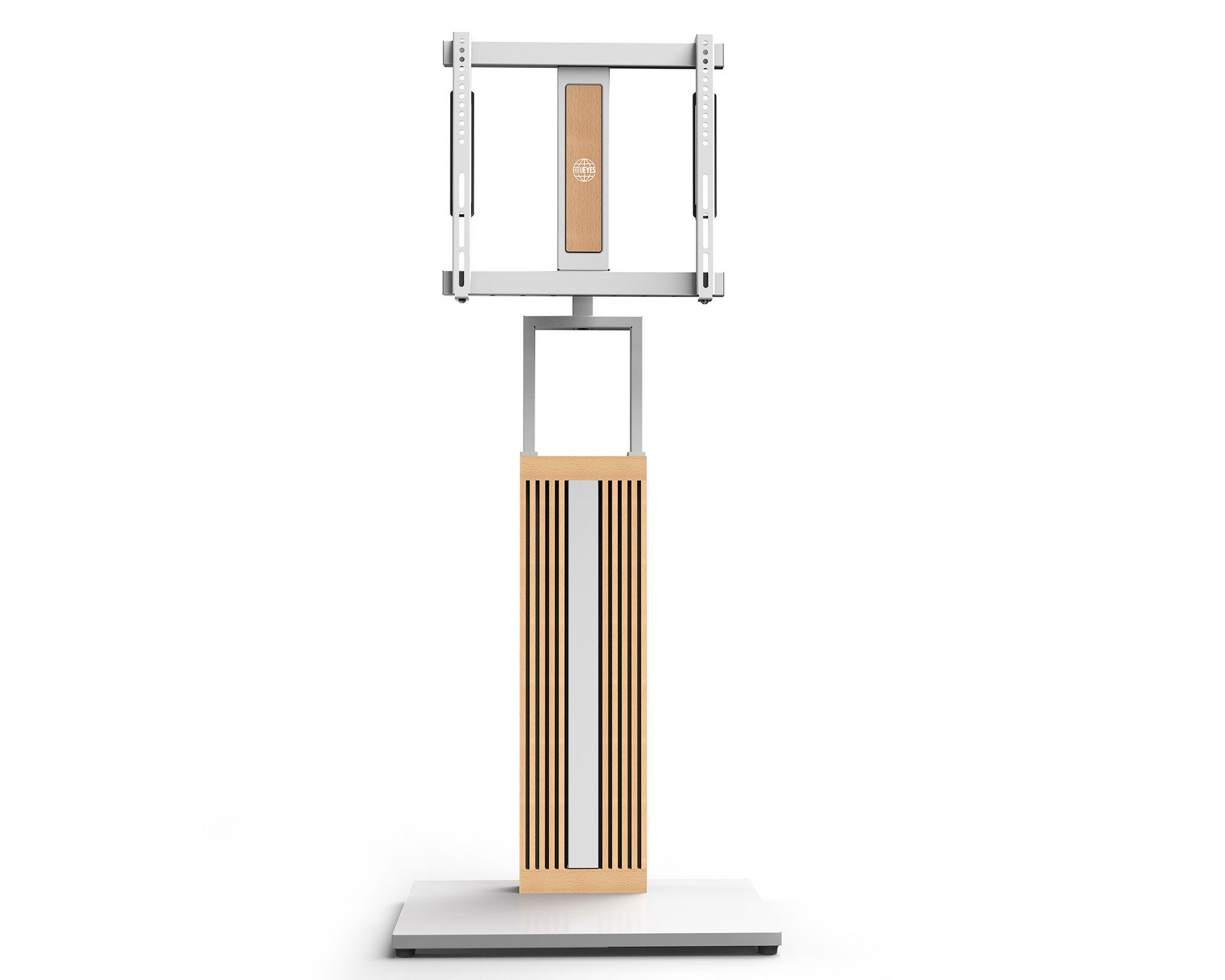 FITUEYES TV-Ständer, (bis 65,00 Zoll, TV Stand aus Buchenholz drehbar höhenverstellbar)