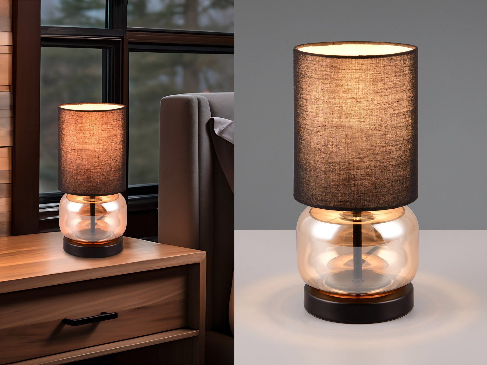 TRIO Leuchten LED Nachttischlampe, Dimmfunktion, LED wechselbar, warmweiß, günstig online kaufen