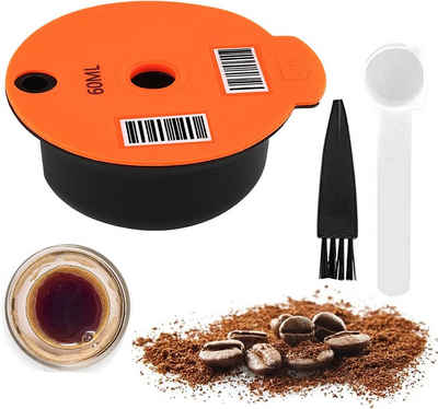 Mmgoqqt Filterkaffeemaschine Kaffeepads, wiederverwendbarer Kaffeefilter, nachfüllbare Kaffeekapseln für Kompatibel mit Tassimo-Maschinen mit lesbarem Barcode