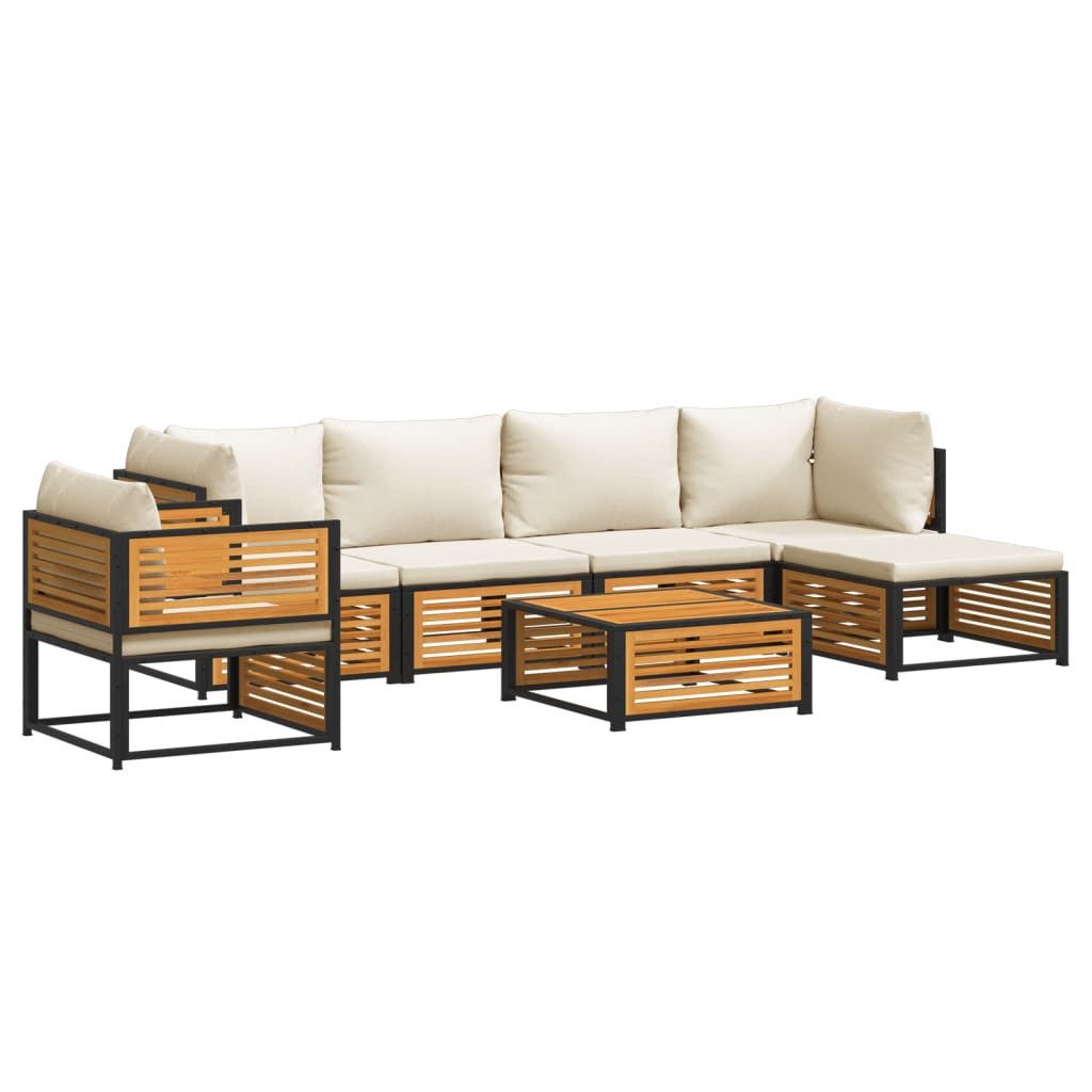 vidaXL Gartenlounge-Set 7-tlg. Garten-Sofagarnitur mit Kissen günstig online kaufen