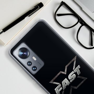 DeinDesign Handyhülle Fast & Furious Logo Offizielles Lizenzprodukt Fast X Logo Metal, Xiaomi 12 5G Silikon Hülle Bumper Case Handy Schutzhülle