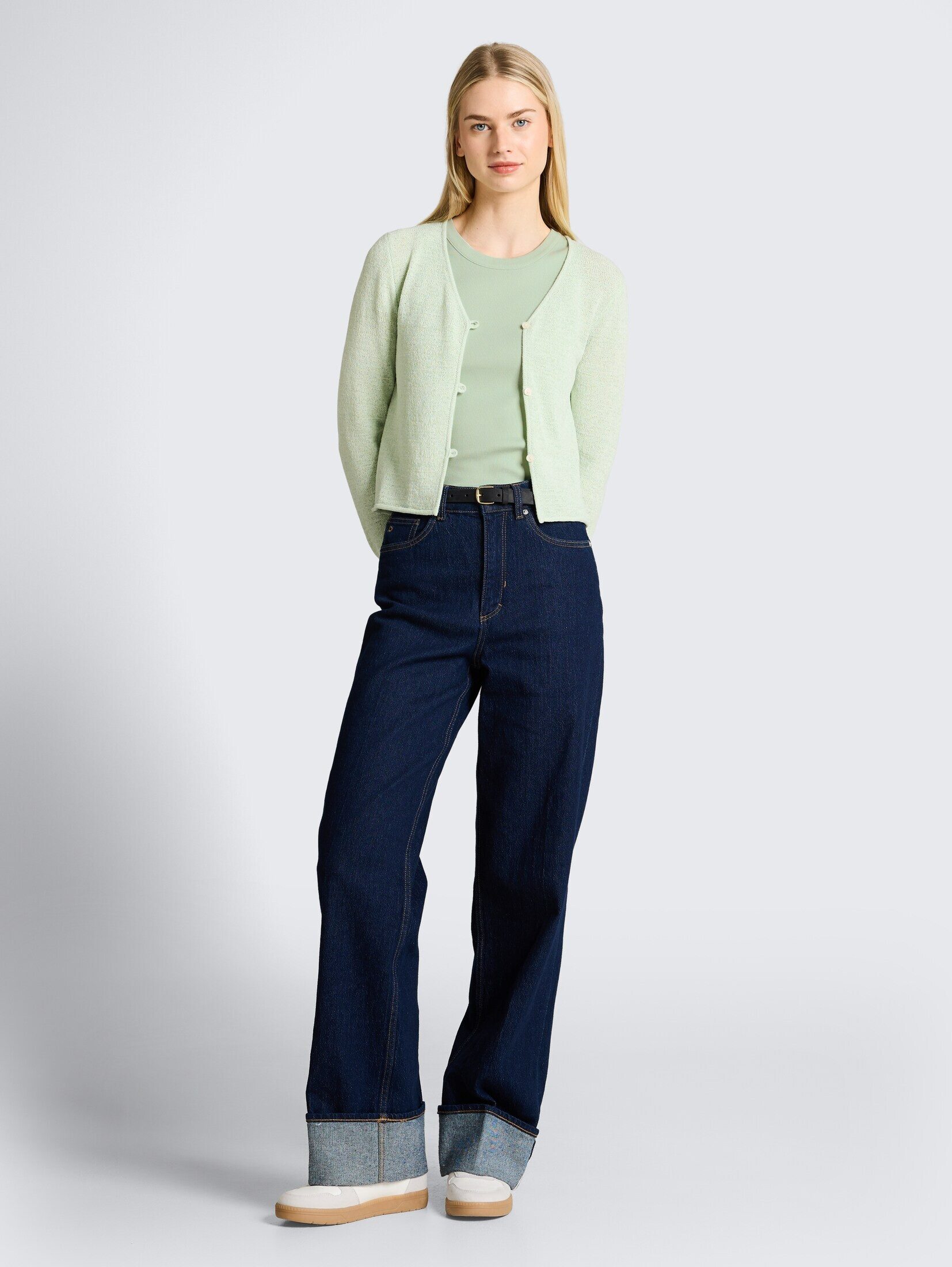 TOM TAILOR Denim Trägertop T-Shirt Slim Fit Top mit Rippstruktur günstig online kaufen