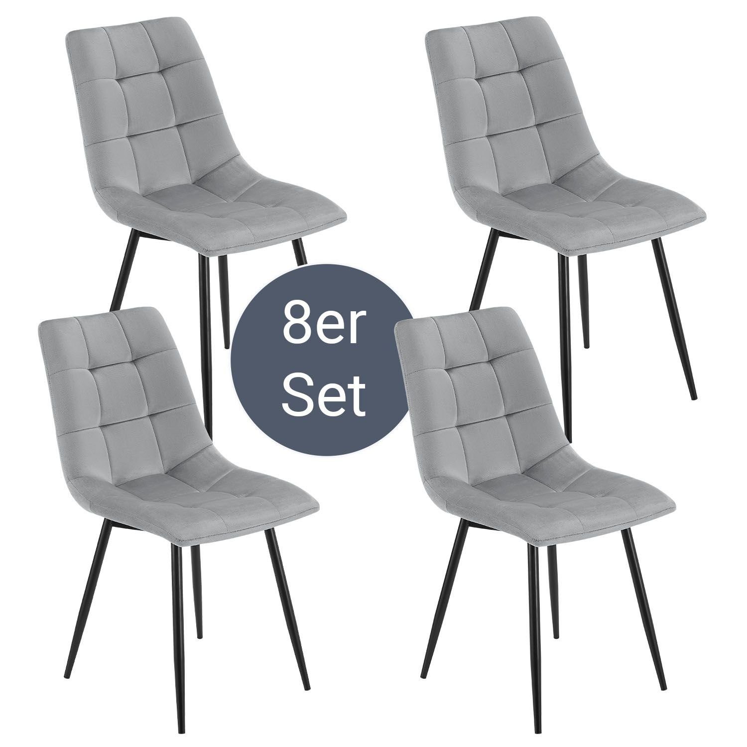 Juskys Esszimmerstuhl Blanca (8 St), bequeme günstig online kaufen