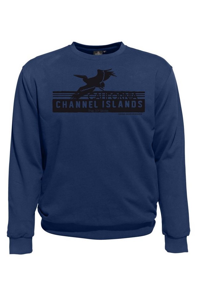 AHORN SPORTSWEAR Sweatshirt CHANNEL ISLANDS mit modischem Frontprint,  Lycrabündchen und ein Nackenband sorgen für Formstabilität