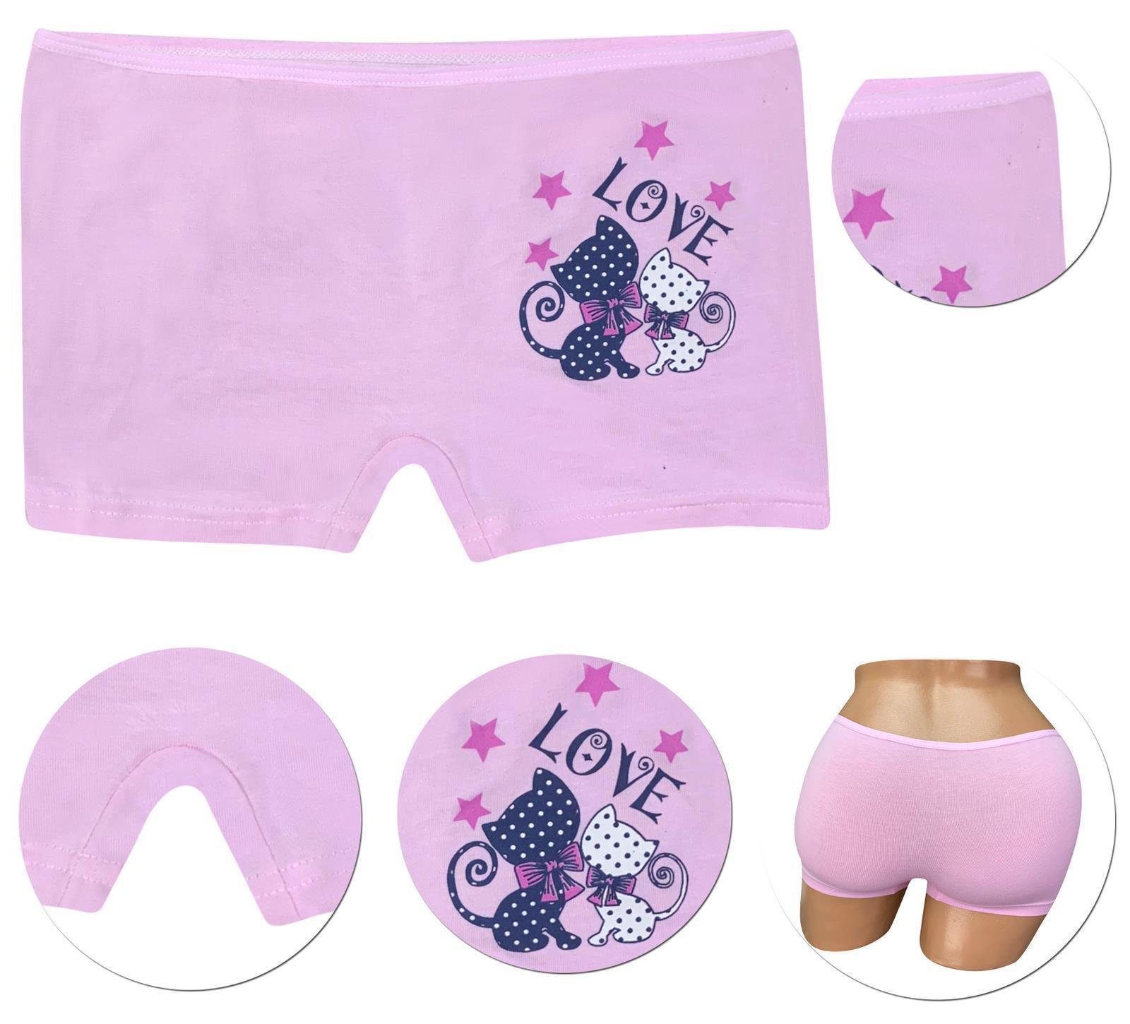 LOREZA Panty 10 Mädchen Pantys Hipster Unterwäsche Slips aus (Spar-Packung, 10-St)