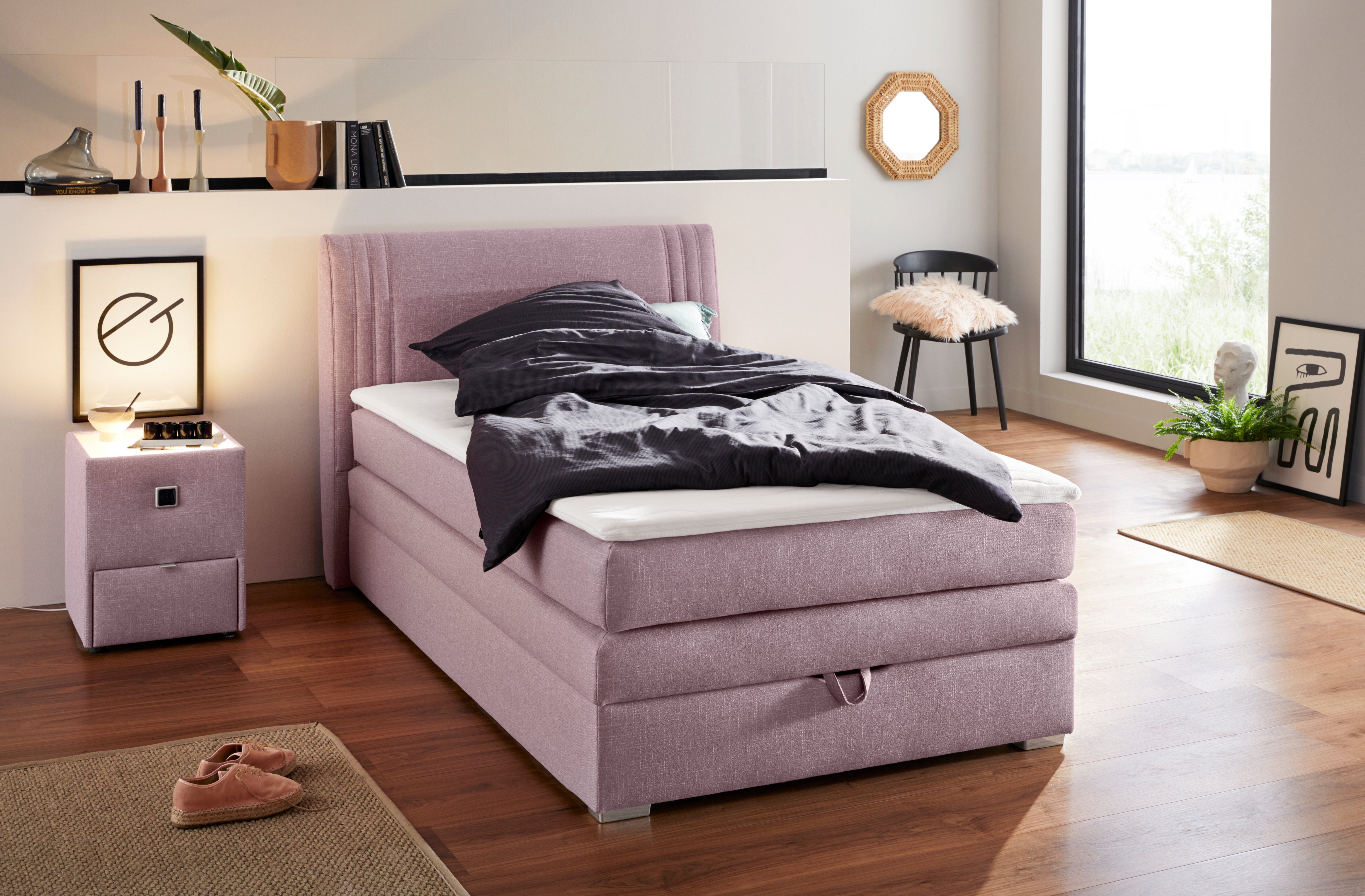 Jockenhöfer Gruppe Boxspringbett "Amira", mit Bettkasten und Topper, erhältlich in den Breiten 120,140 & 180cm