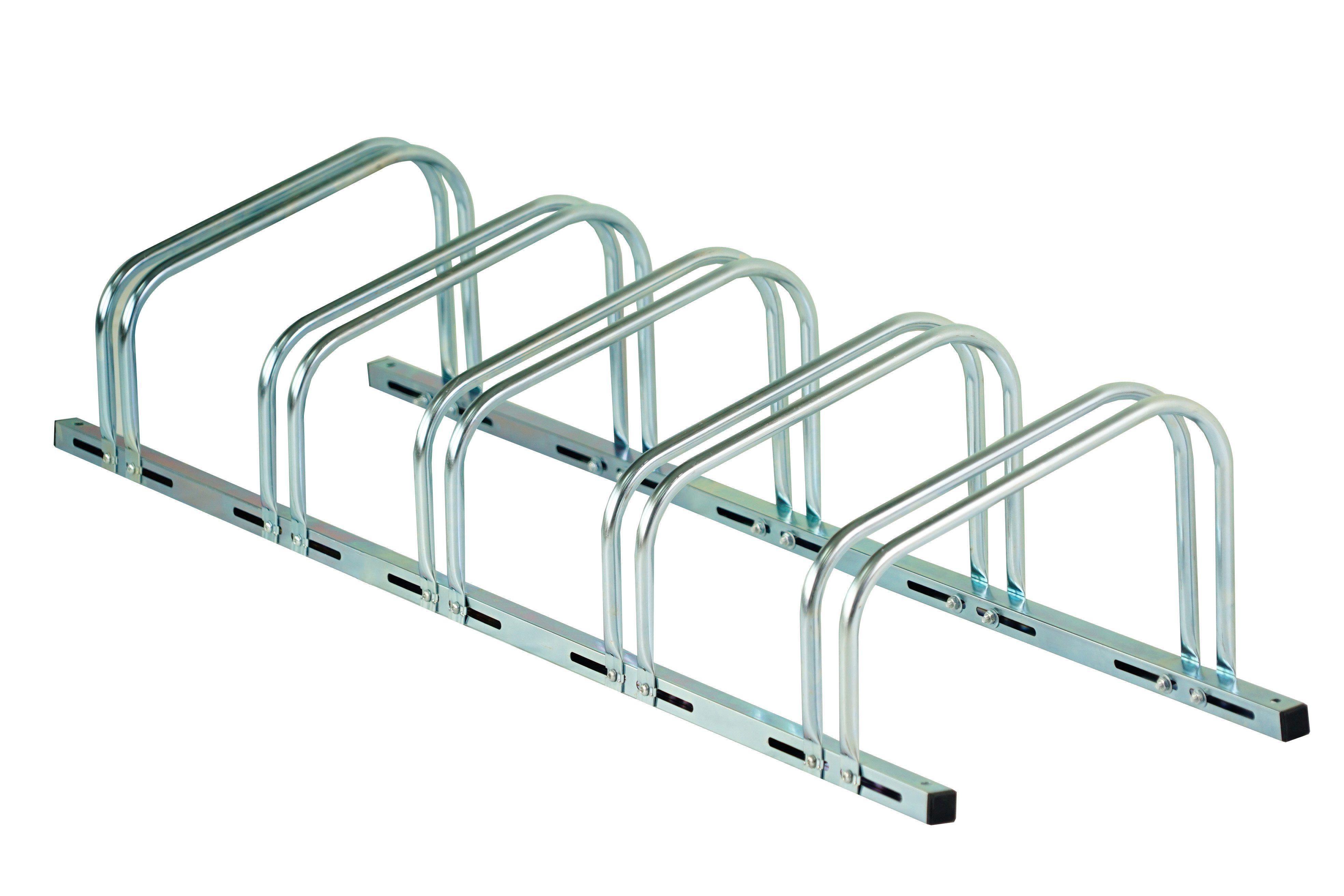 Fahrradständer für 5 Stellplätze, ca. 137x26x37 cm (LxHxB), modular, verzinkt